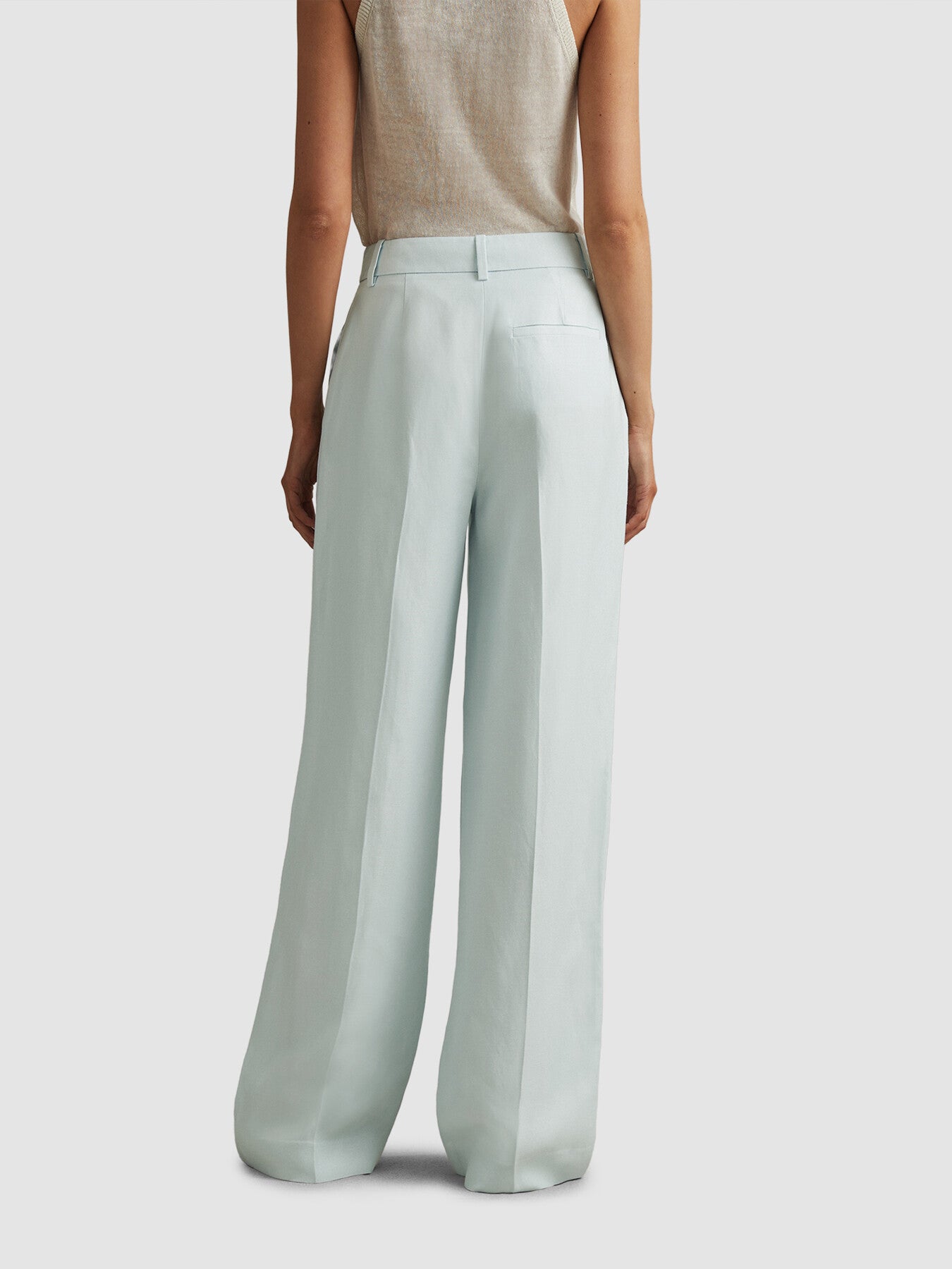 Lori Viscose-Linen Wide Leg Suit Trousers