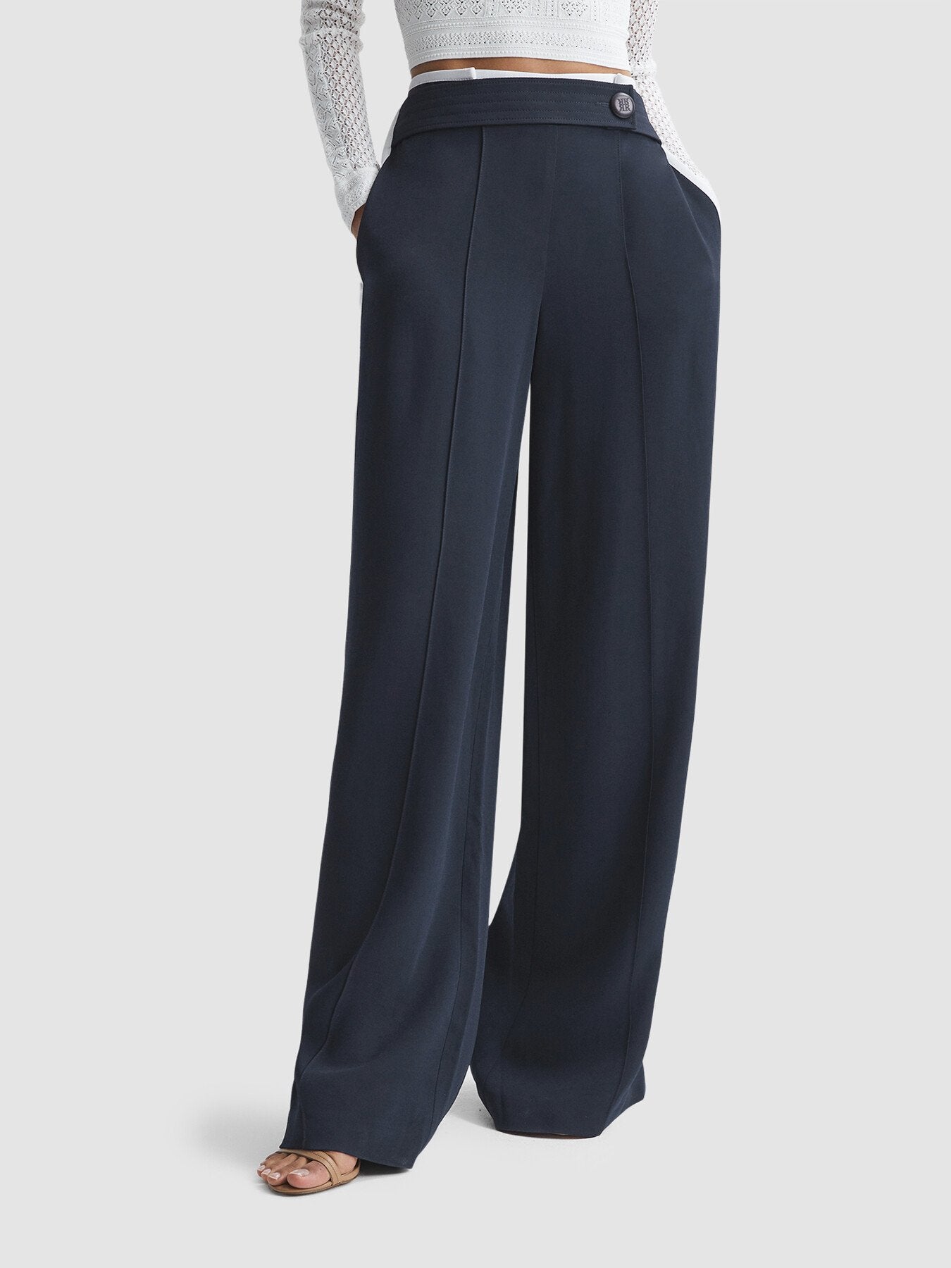 Lina High Rise Wide Leg Trousers