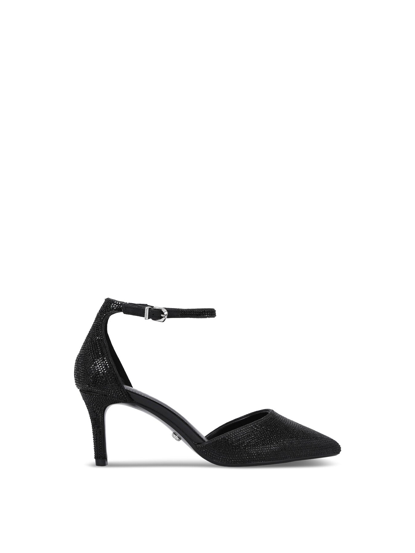 Shine Fabric Court Shoes Black