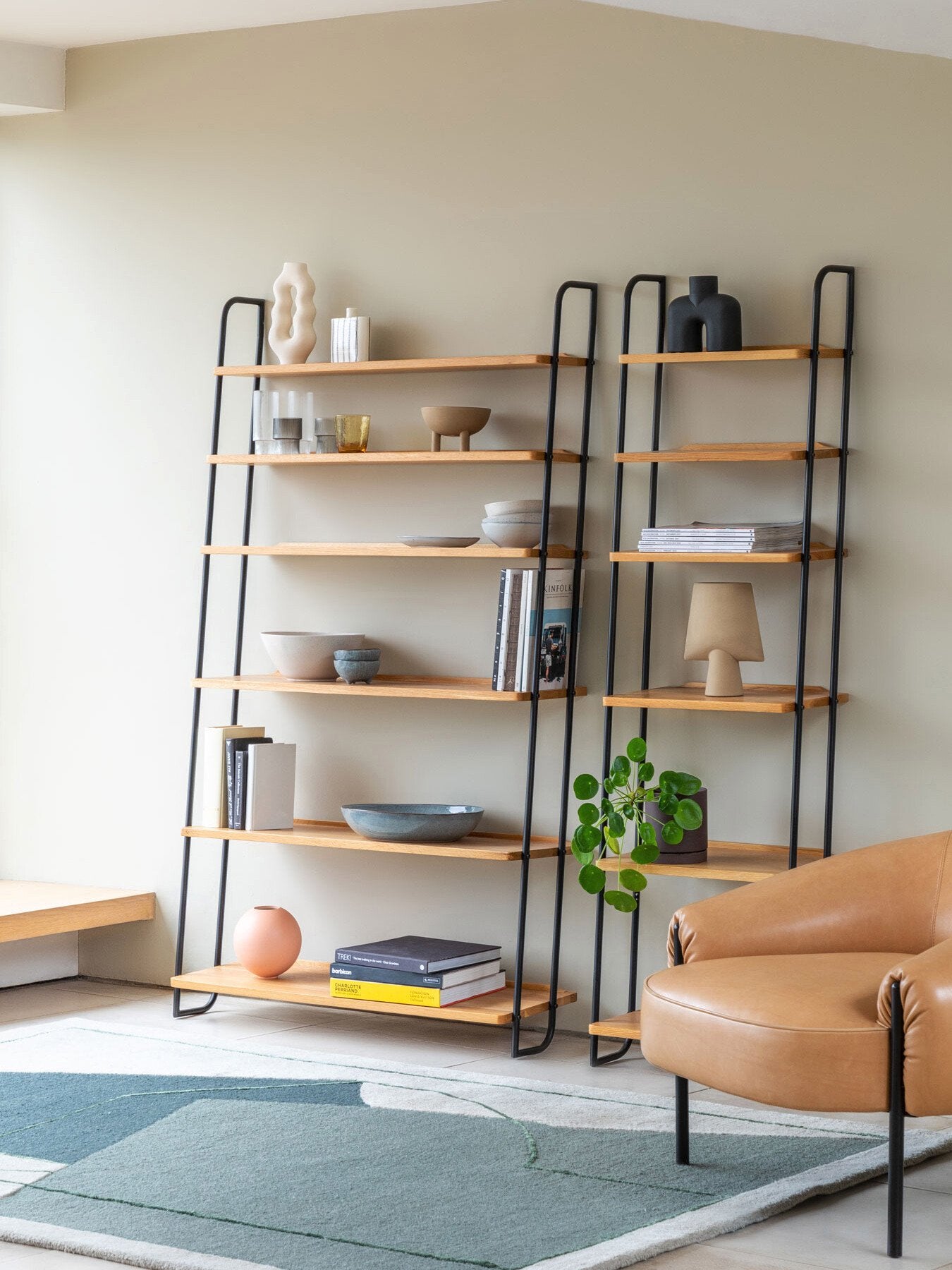 Brunel Lean To Narrow Shelves Oak