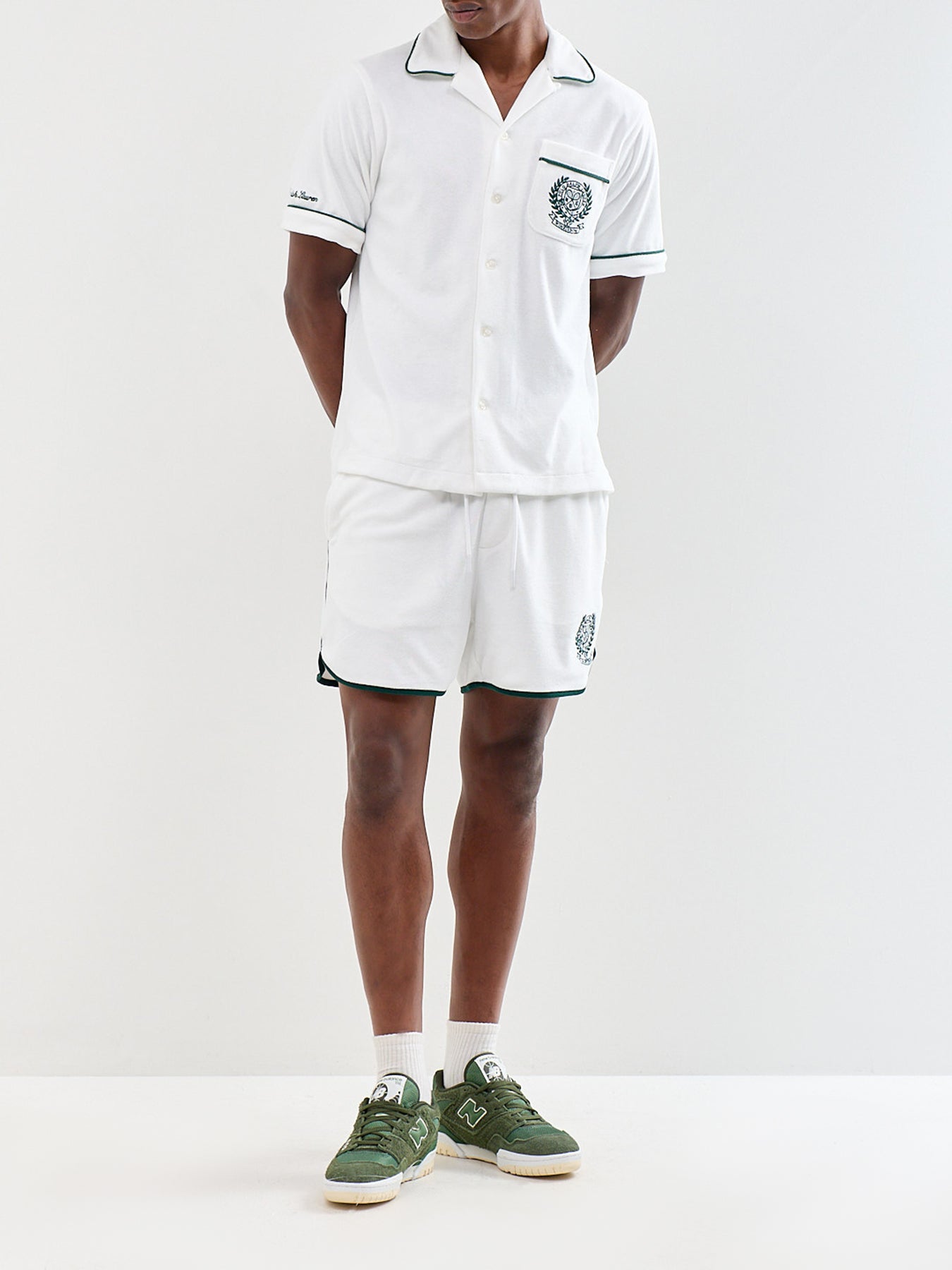 Wimbledon Crest Linen Shirt White