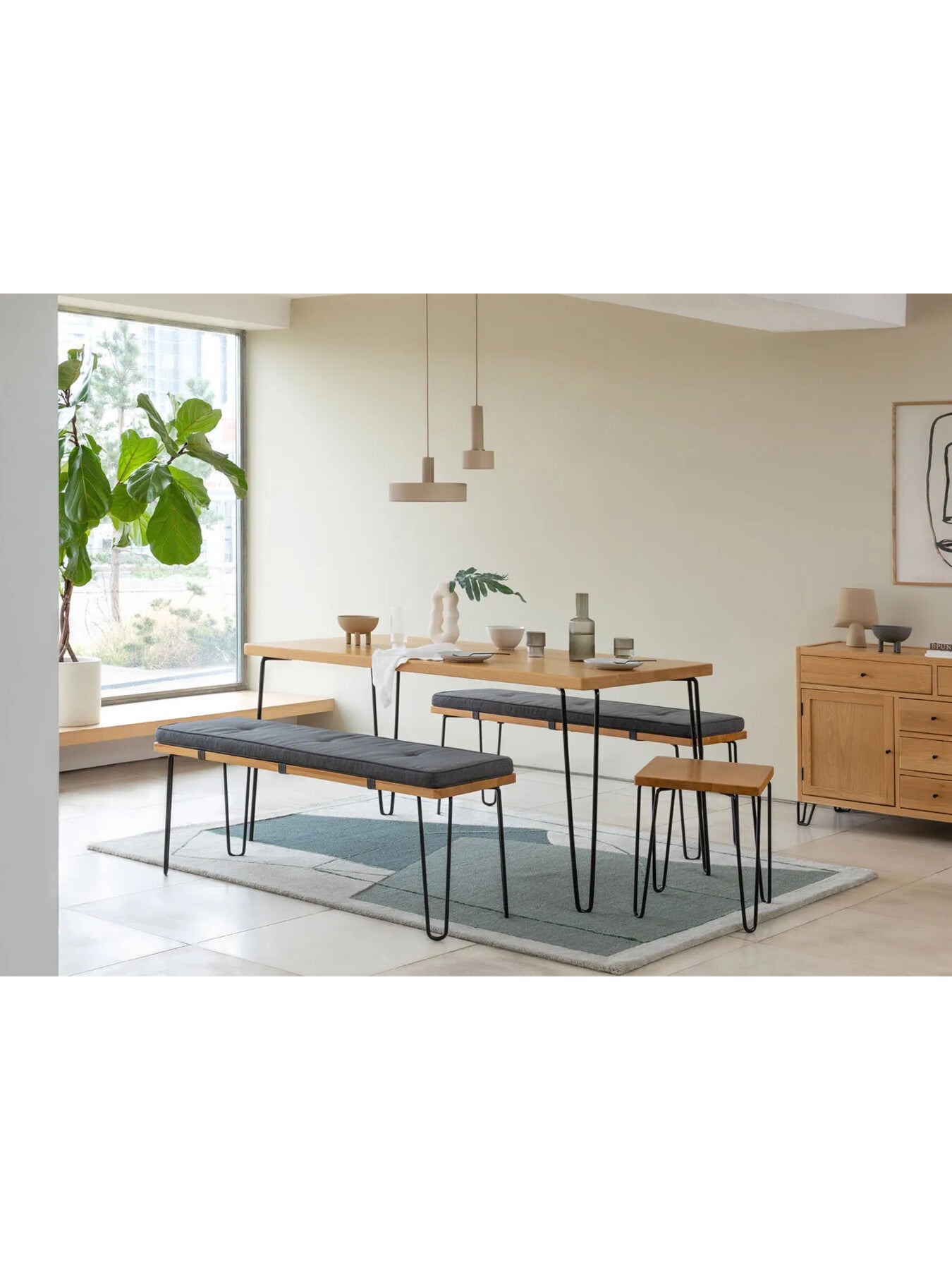 Brunel Bench Cushion Grey