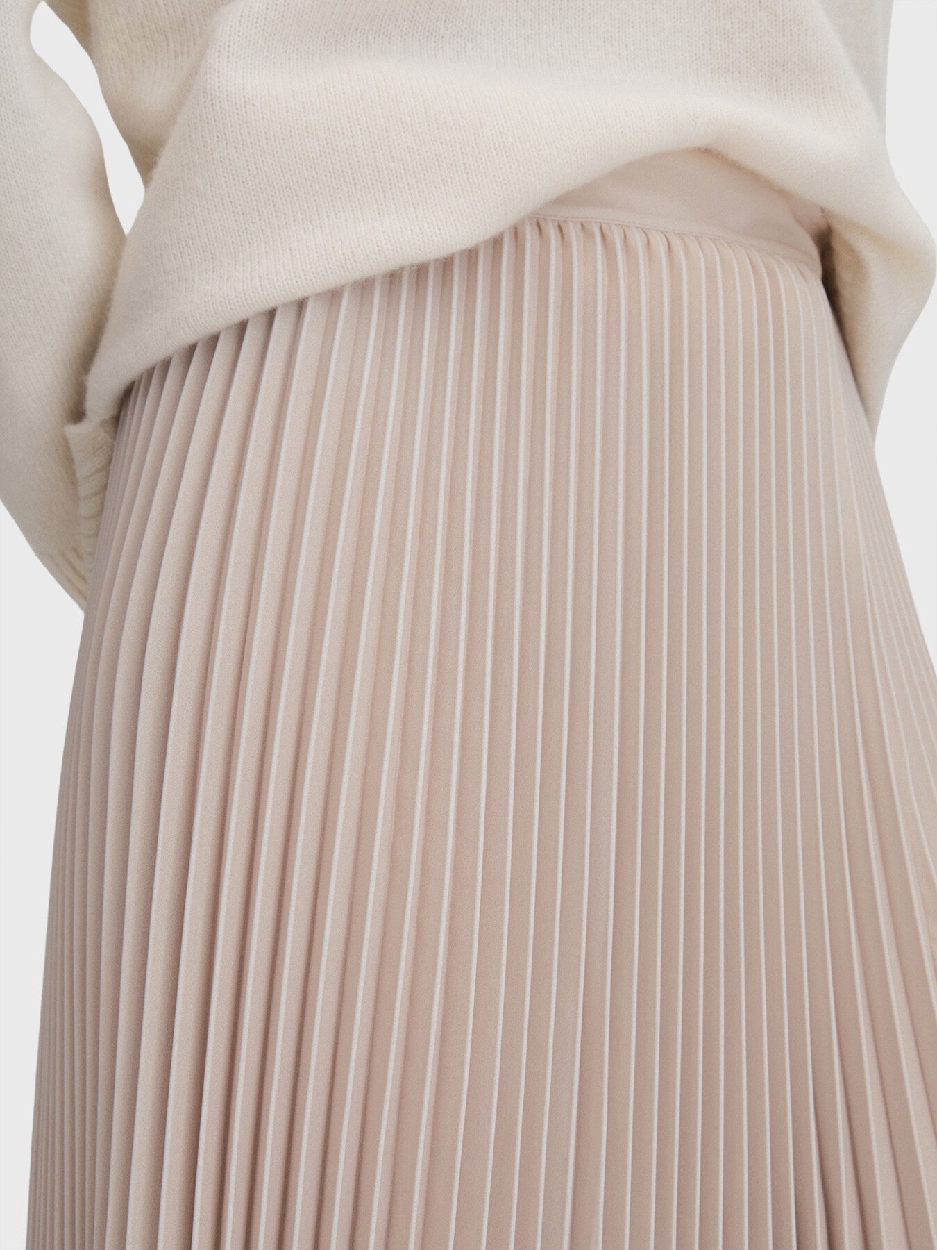Marie High Rise Pleated Midi Skirt