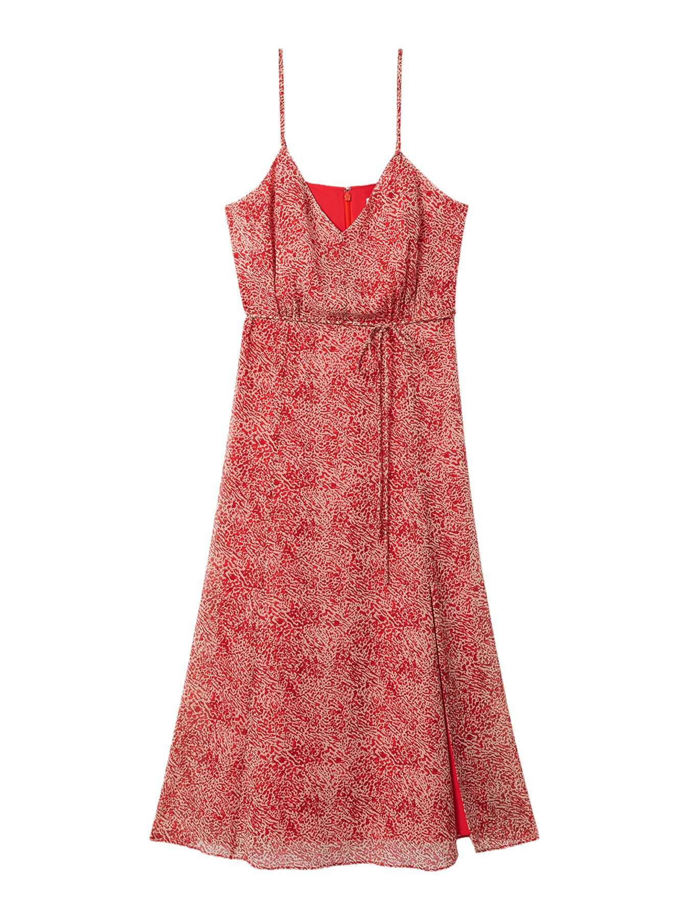 Olivia Printed Belted Midi Dress