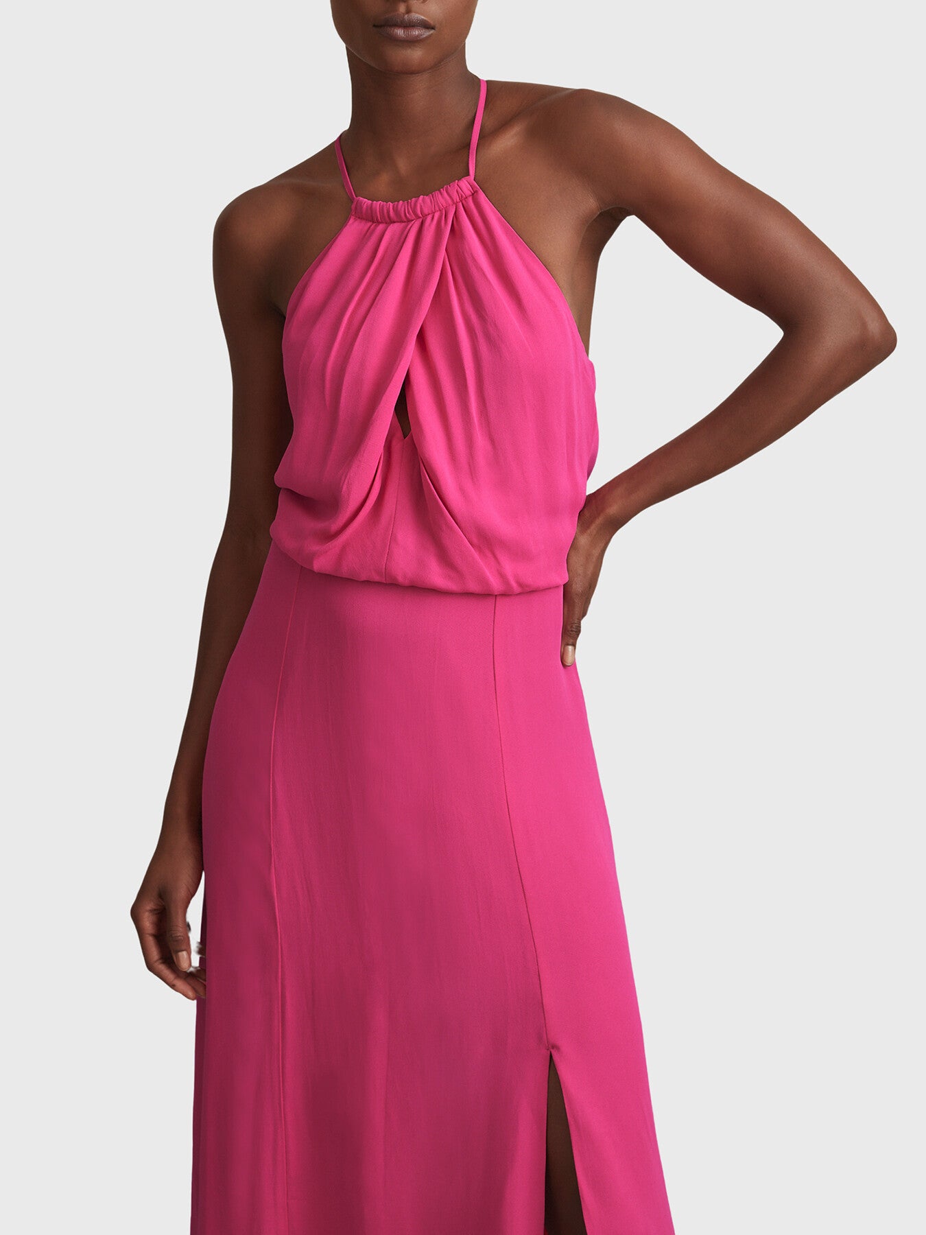 Elliana Drape Front Midi Dress