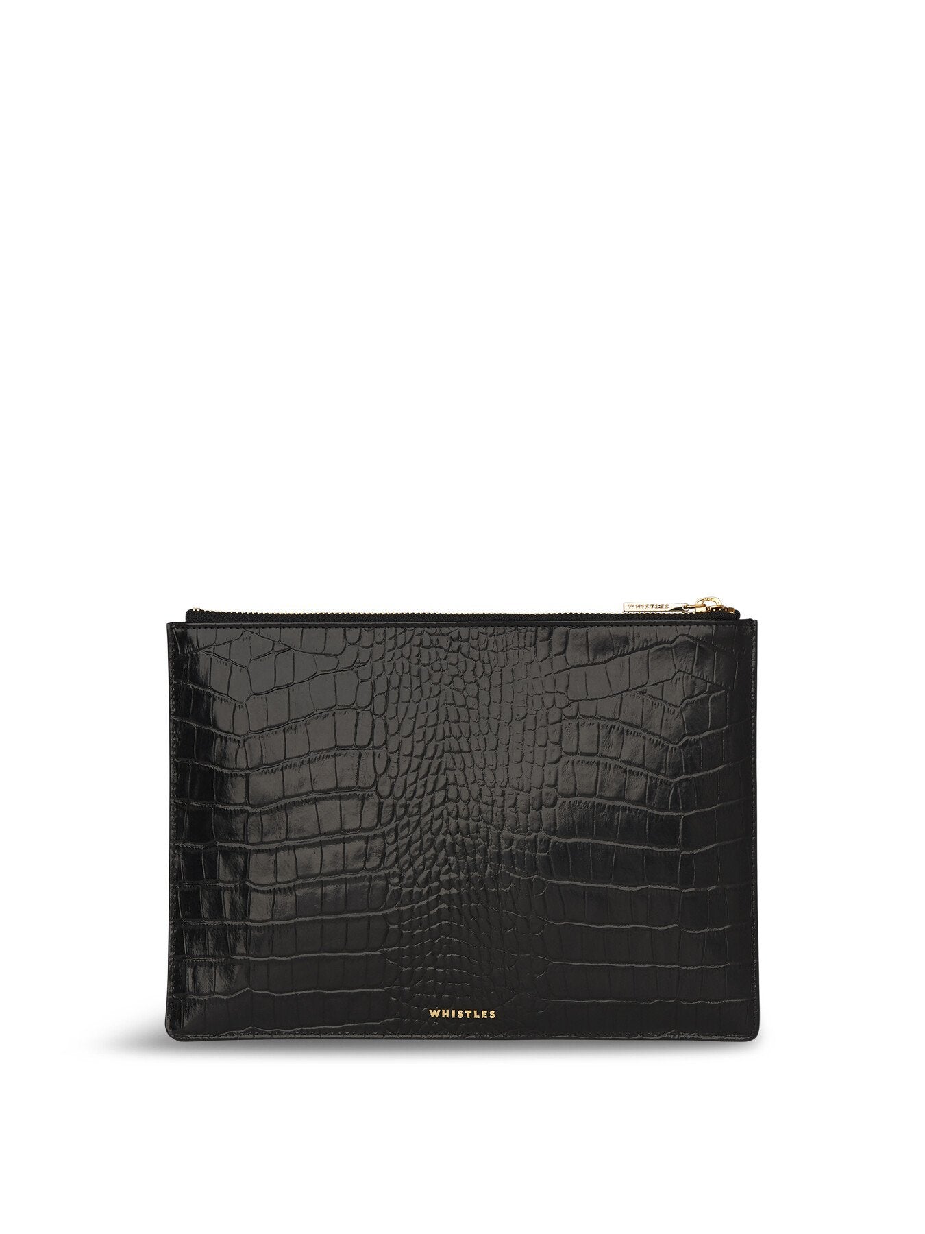 Shiny Croc Medium Clutch