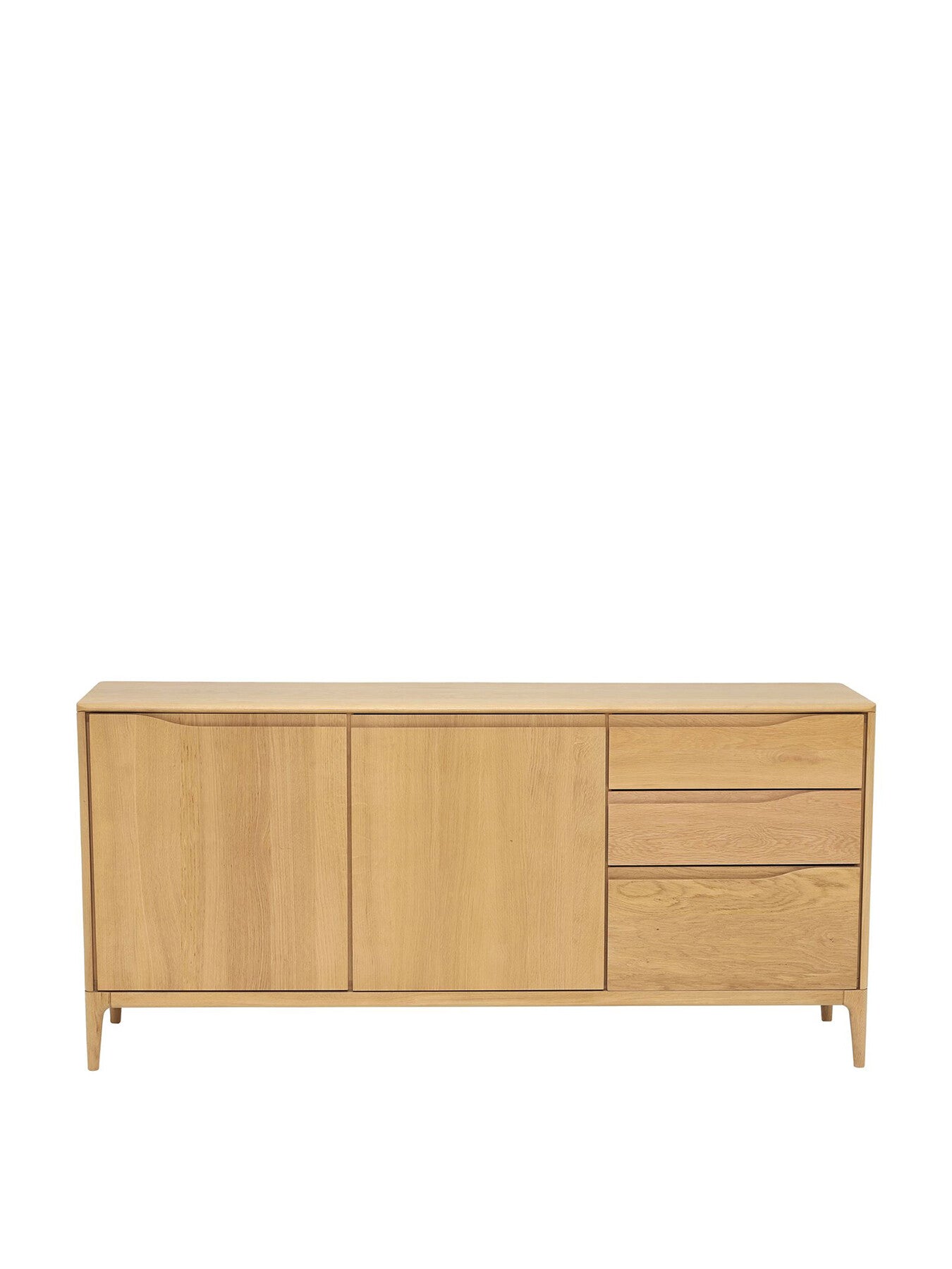 Neutral Romana Oak Wood 2 Door 3 Drawer Large Sideboard