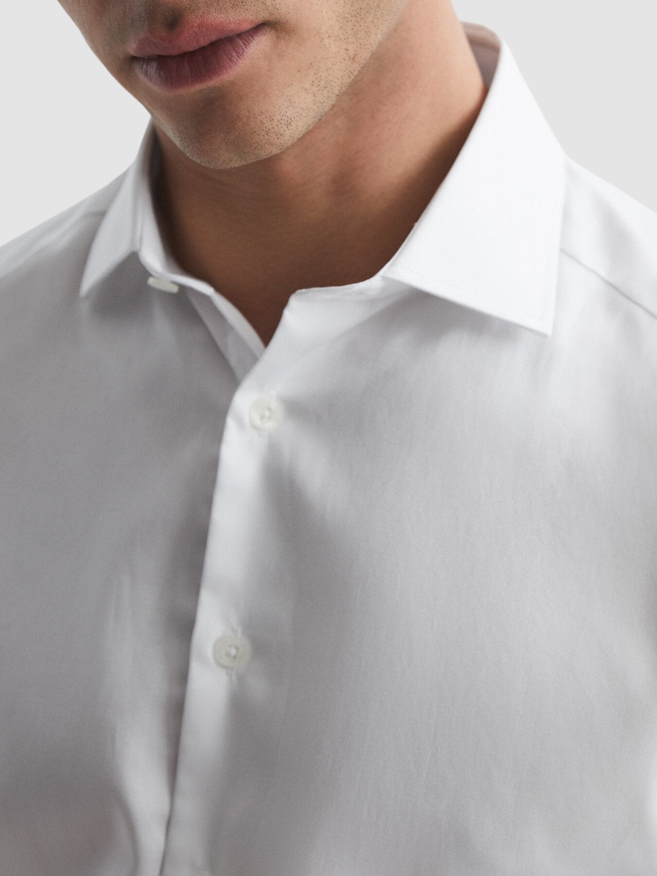 WhiteRemote Cotton Satin Slim Fit Shirt