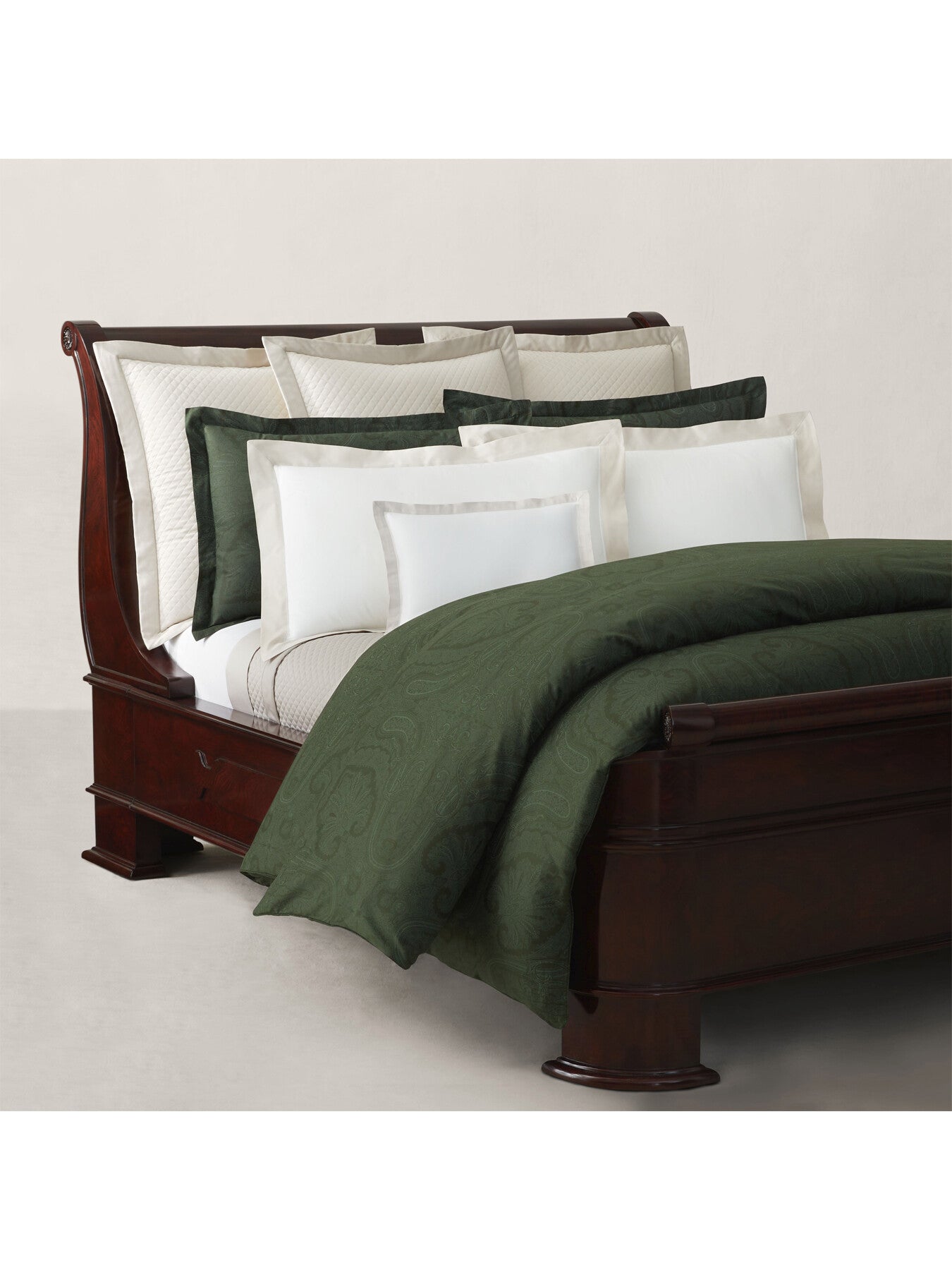 Doncaster Standard Oxford Pillowcase Dark Green