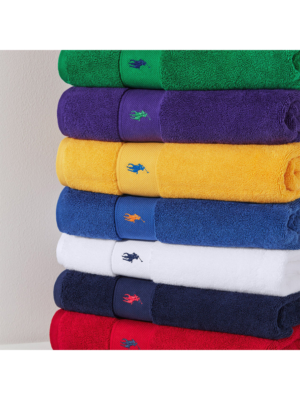 Polo Player Bath Towel White