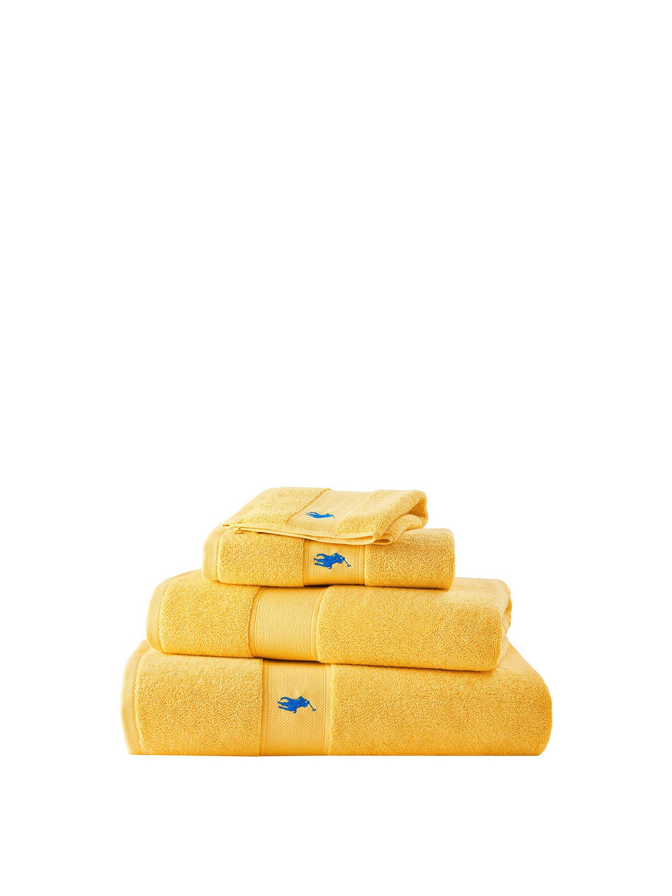 Polo Player Face Cloth Yellow