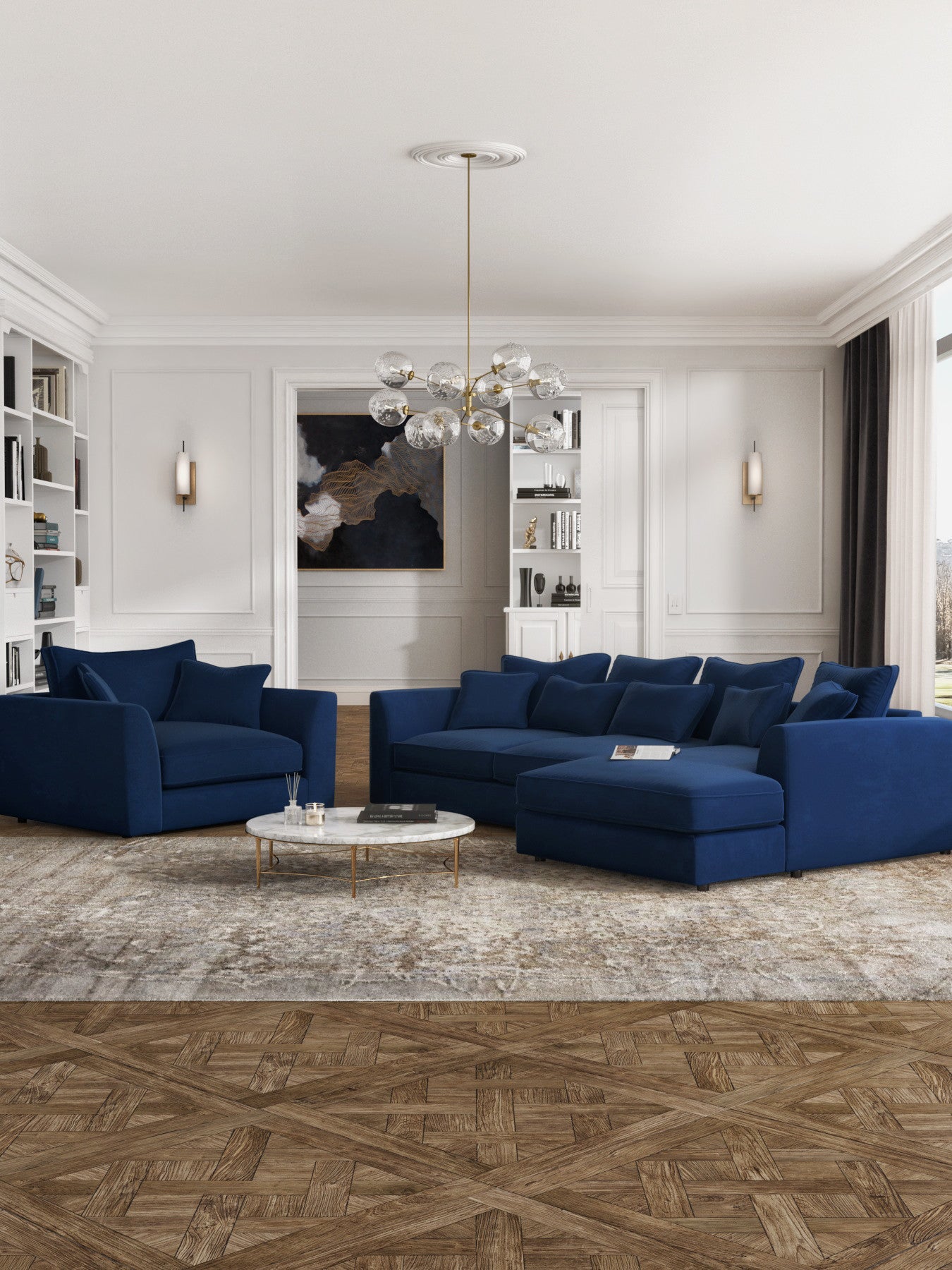 Cavendish Large Chaise Sofa RHF