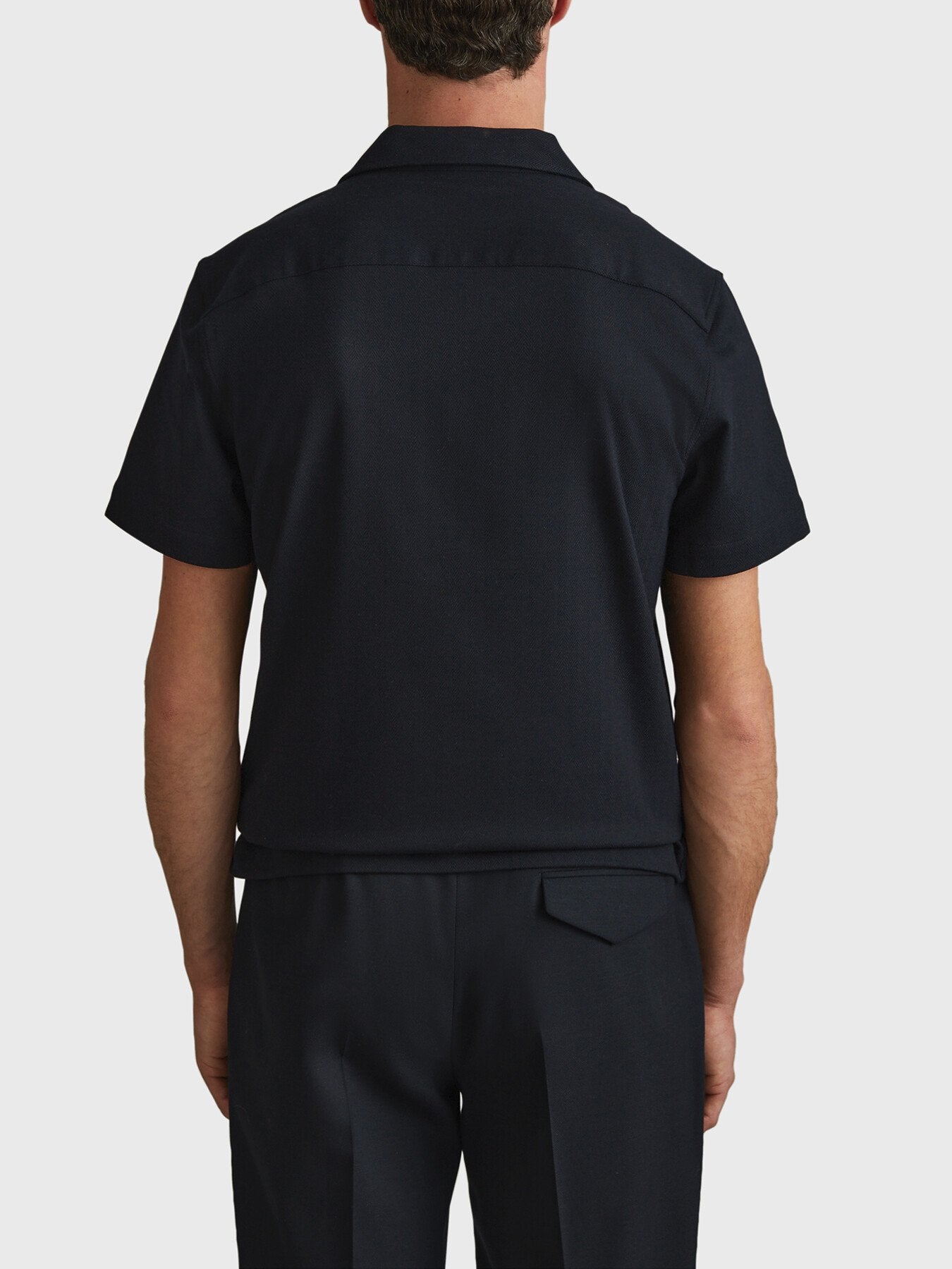 Nitus Herringbone Cuban Collar Shirt