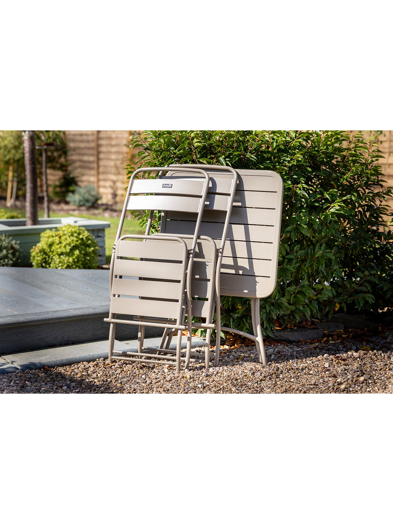 Urban Folding Bistro Set Dusty Taupe