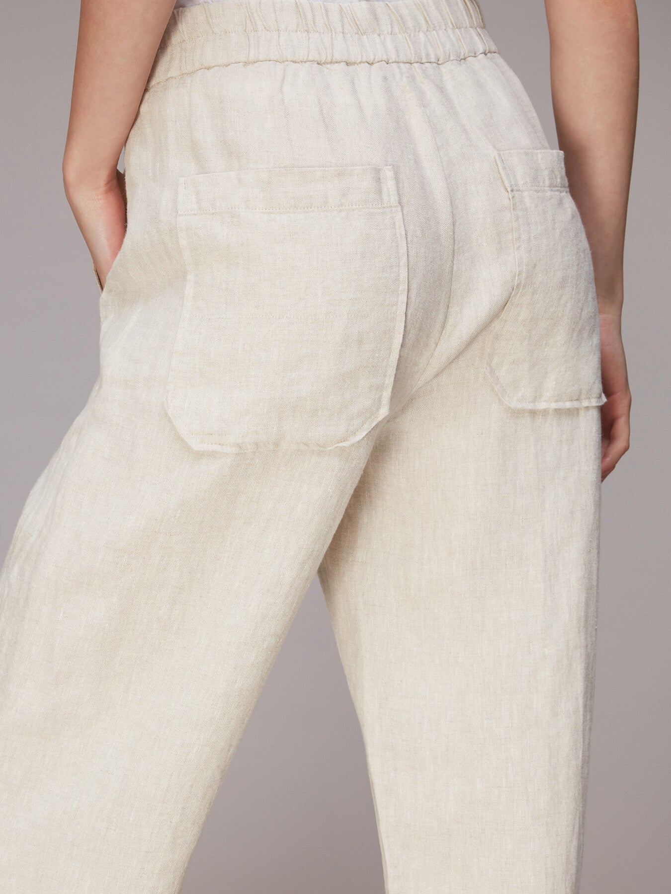 Linen Barrel Leg Trouser