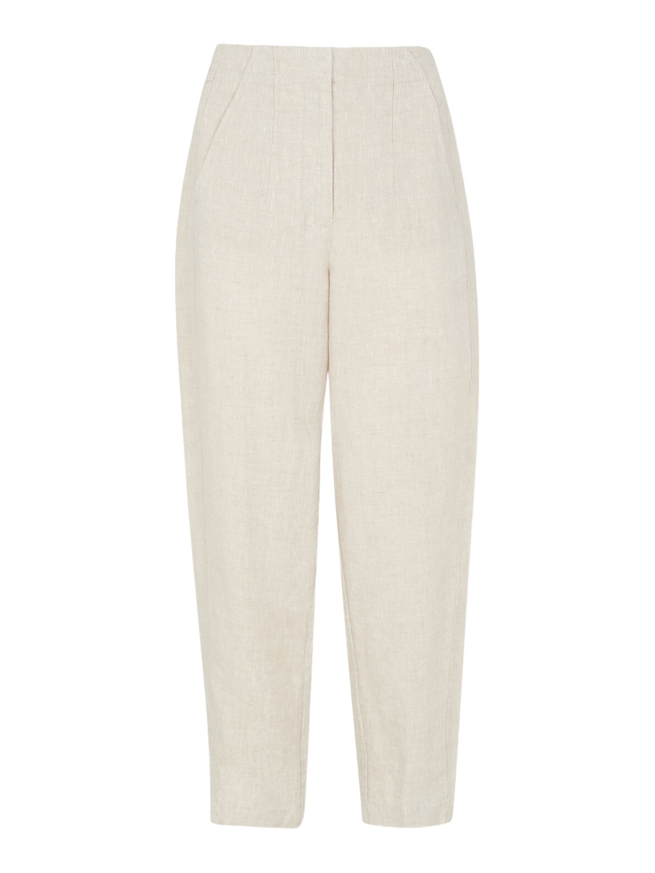 Linen Barrel Leg Trouser