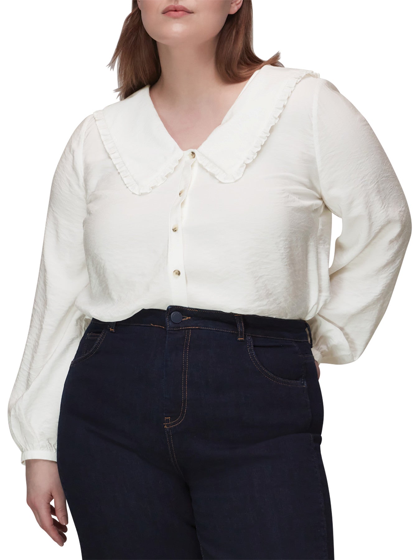 Oversized Collar Detail Top