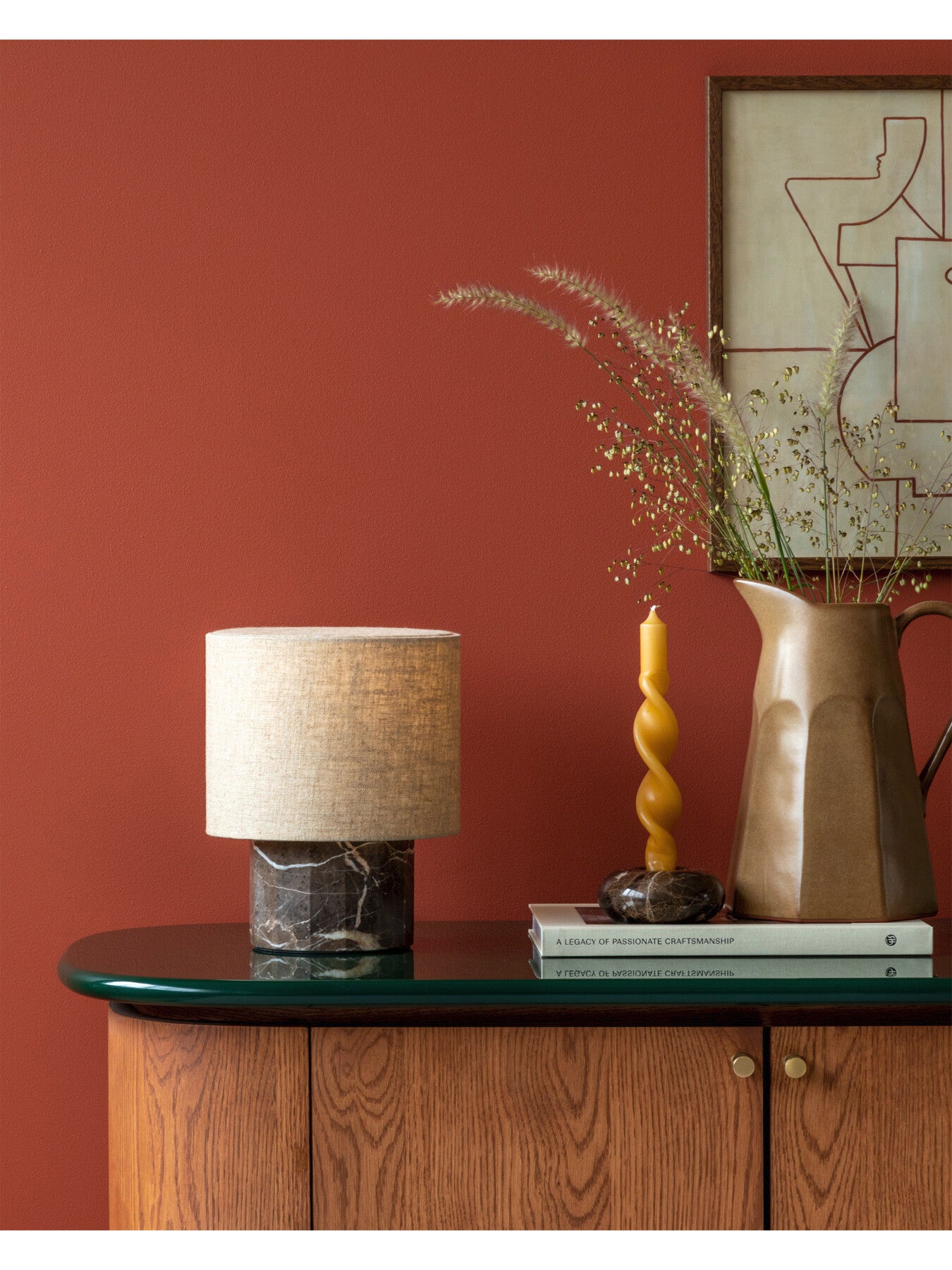 Colonna Marble Complete Table Lamp Cocoa Small