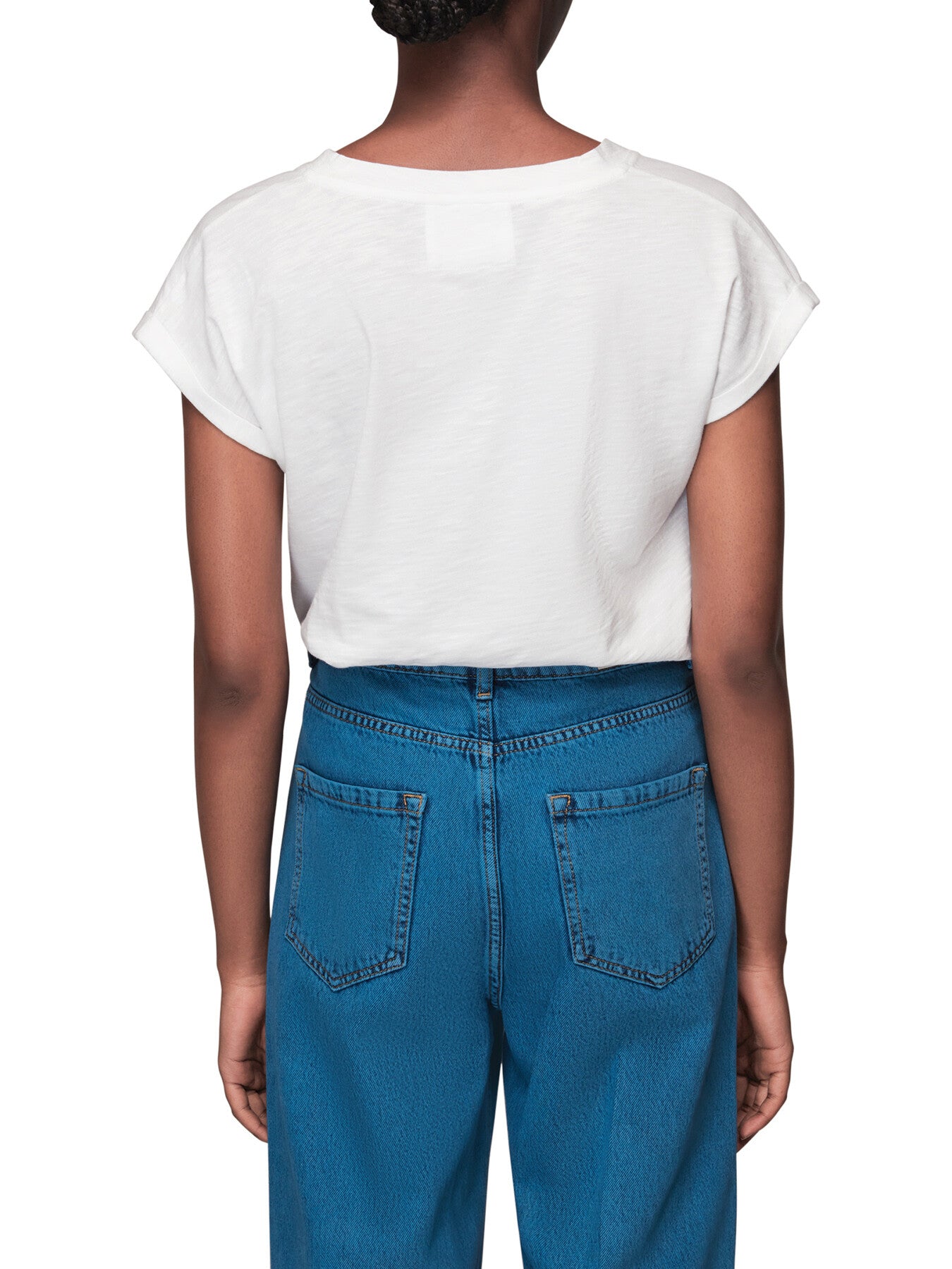 Willa V Neck Cap Sleeve Tee