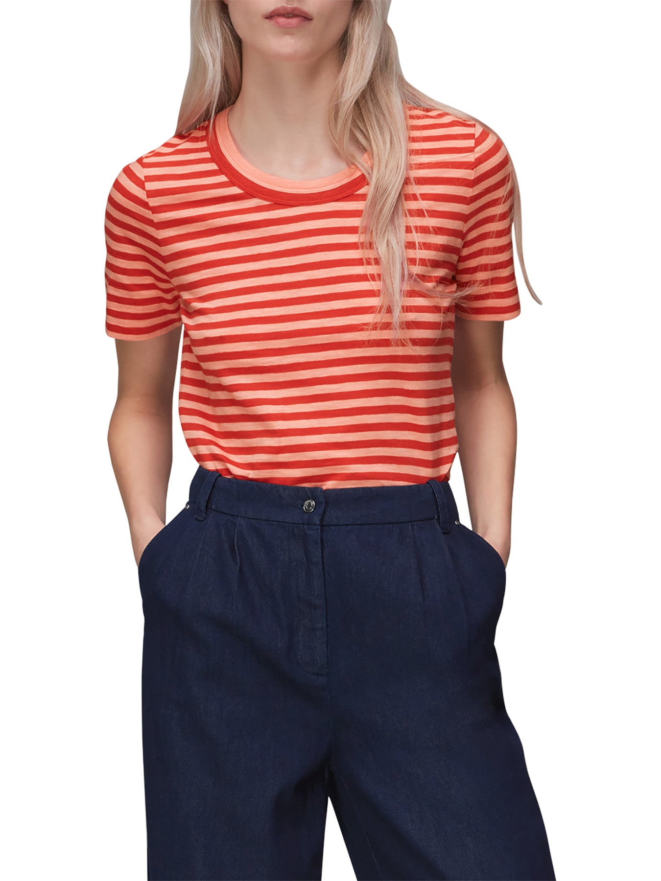Rosa Double Trim Stripe Tshirt