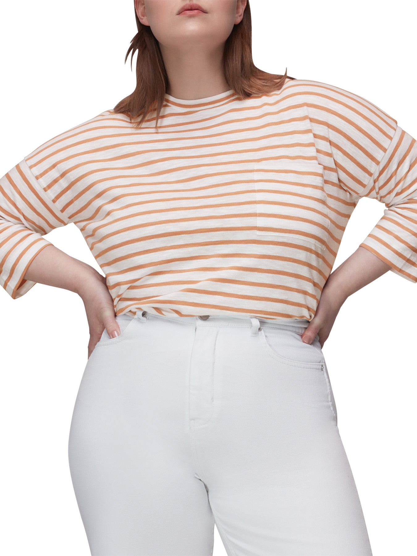 Stripe Cotton Pocket Top