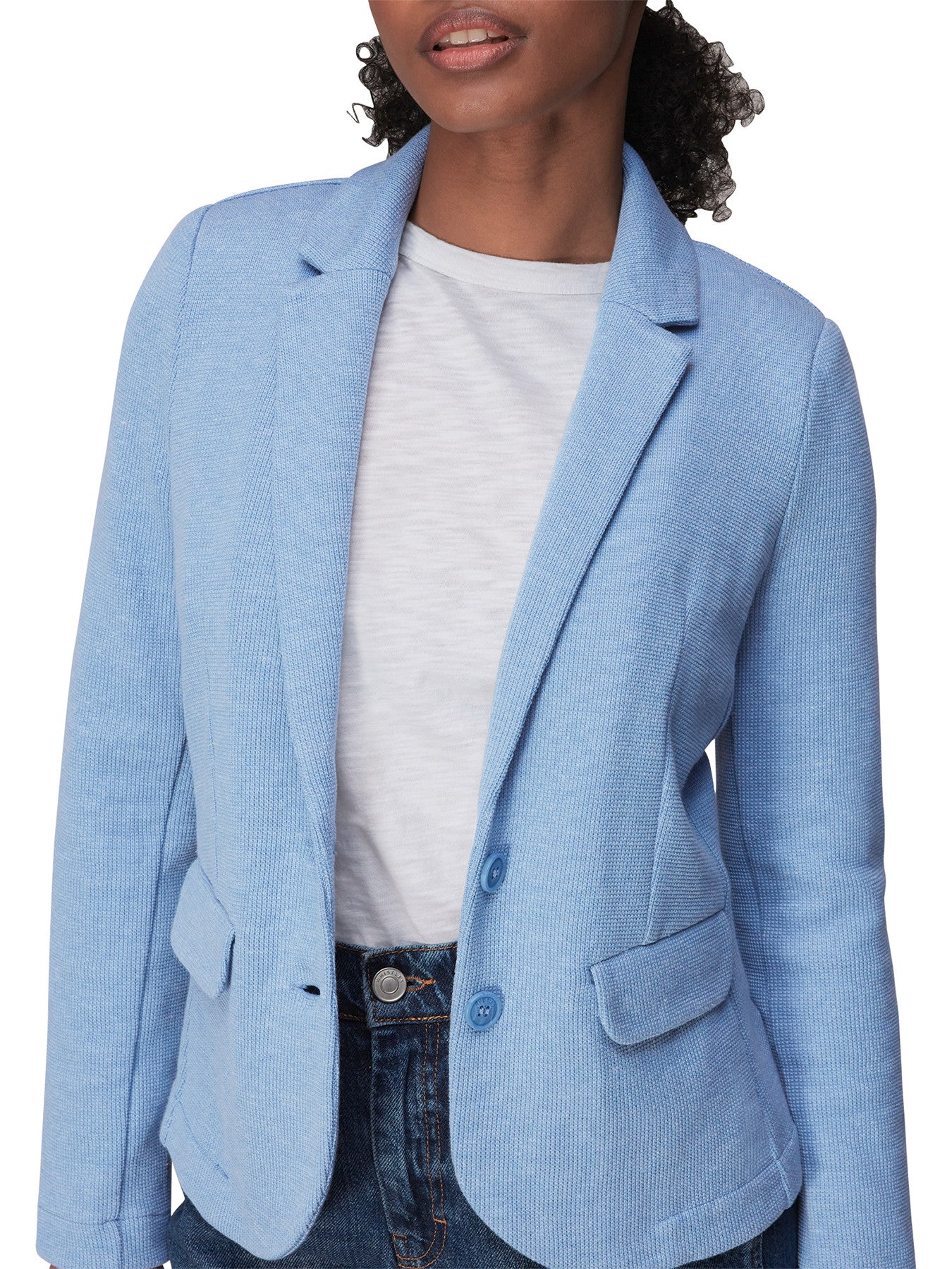 Blue Slim Jersey Jacket