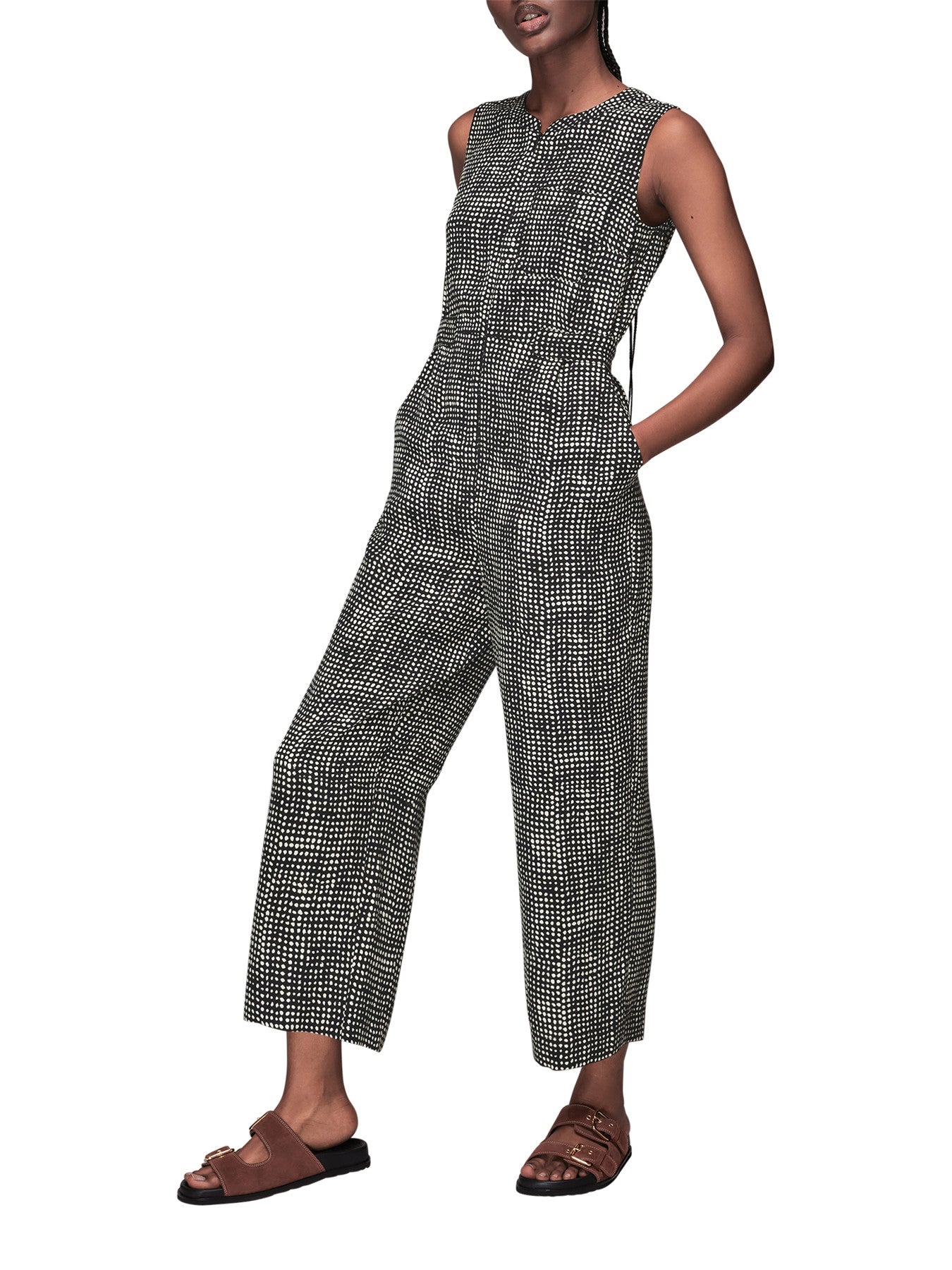 Josie Spotted Check Jumpsuit