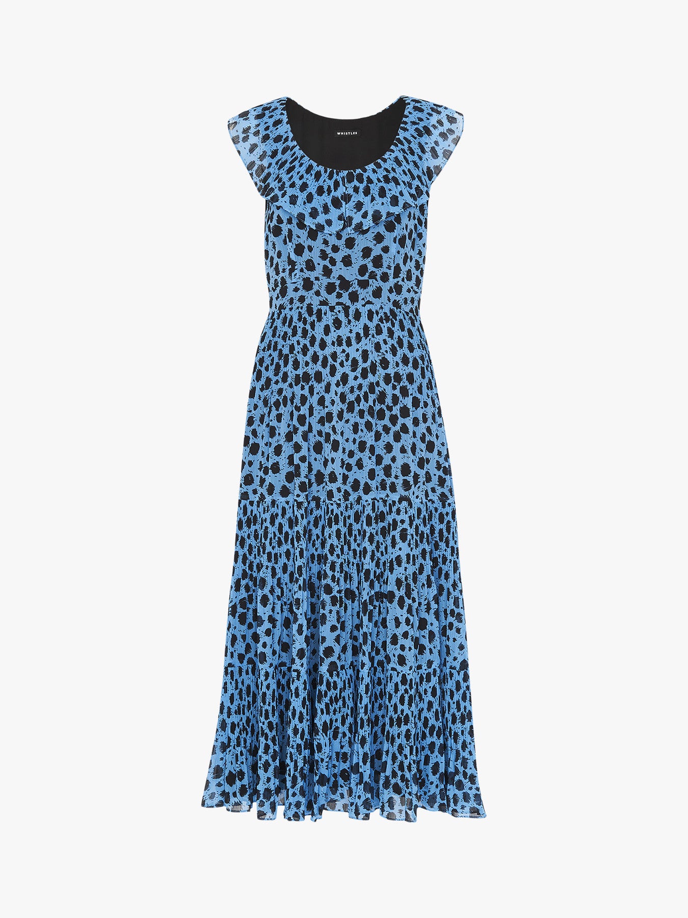 Brushed Dalmatian Plisse Dress