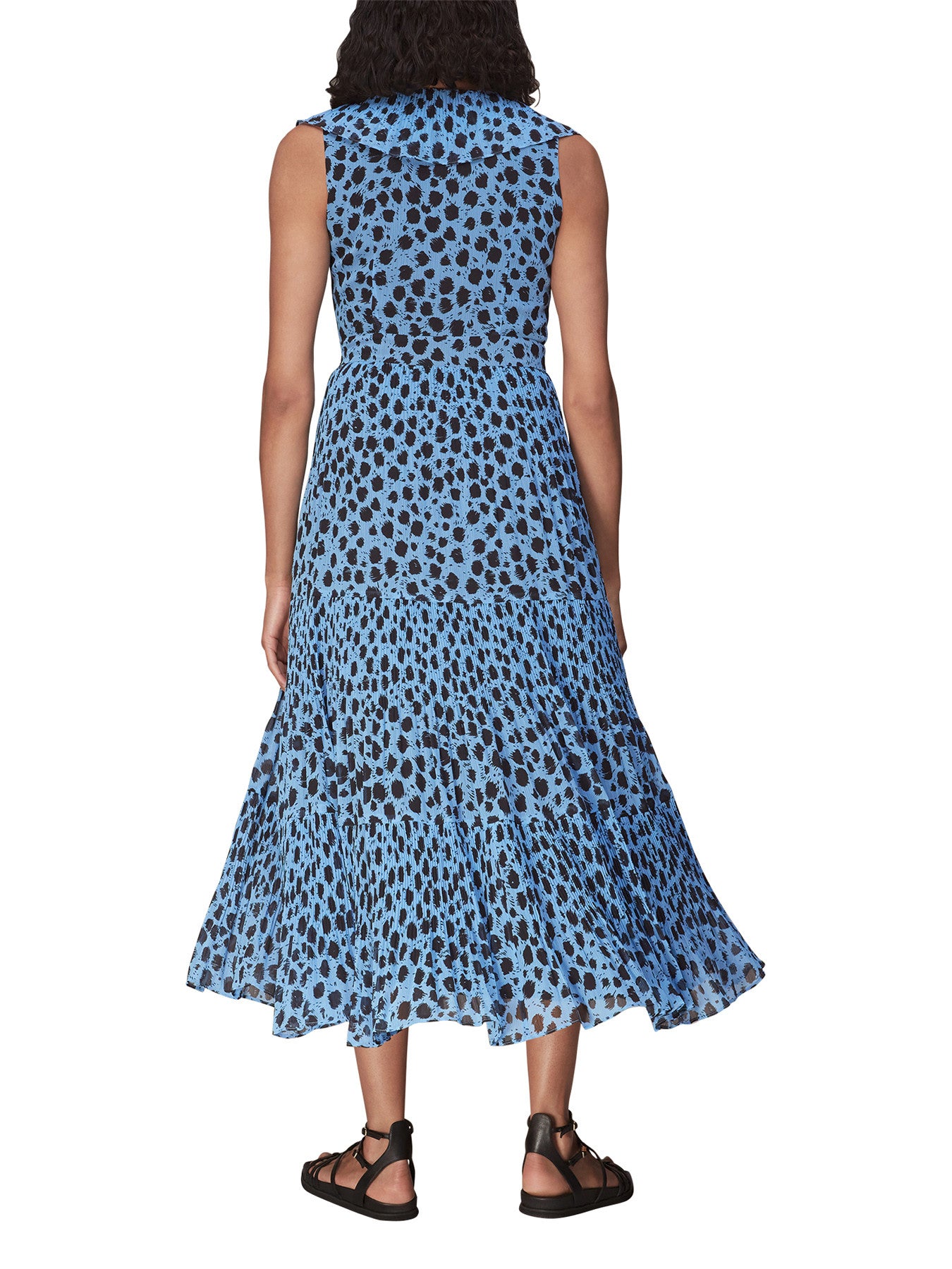 Brushed Dalmatian Plisse Dress