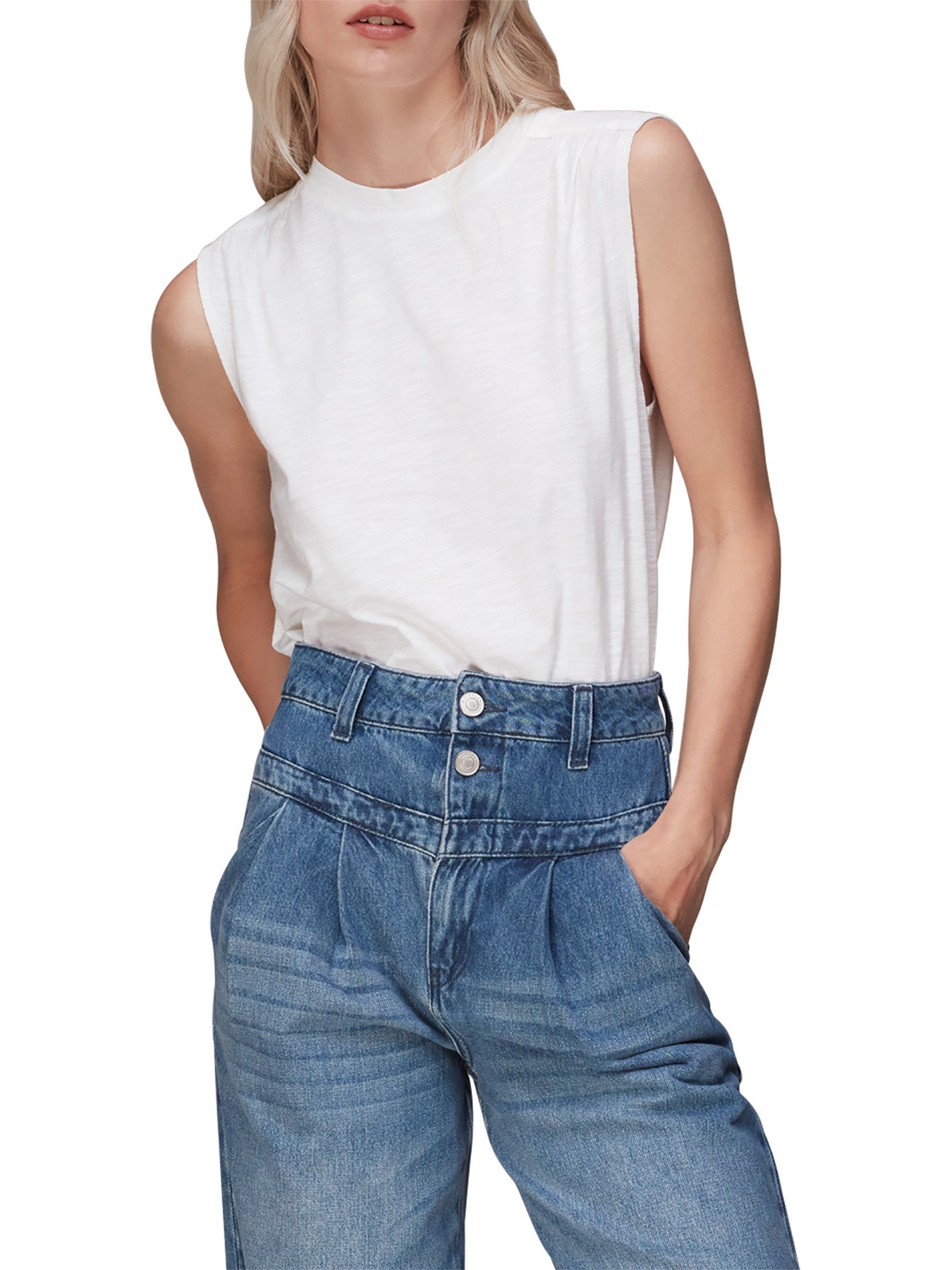 Gathered Shoulder Tank