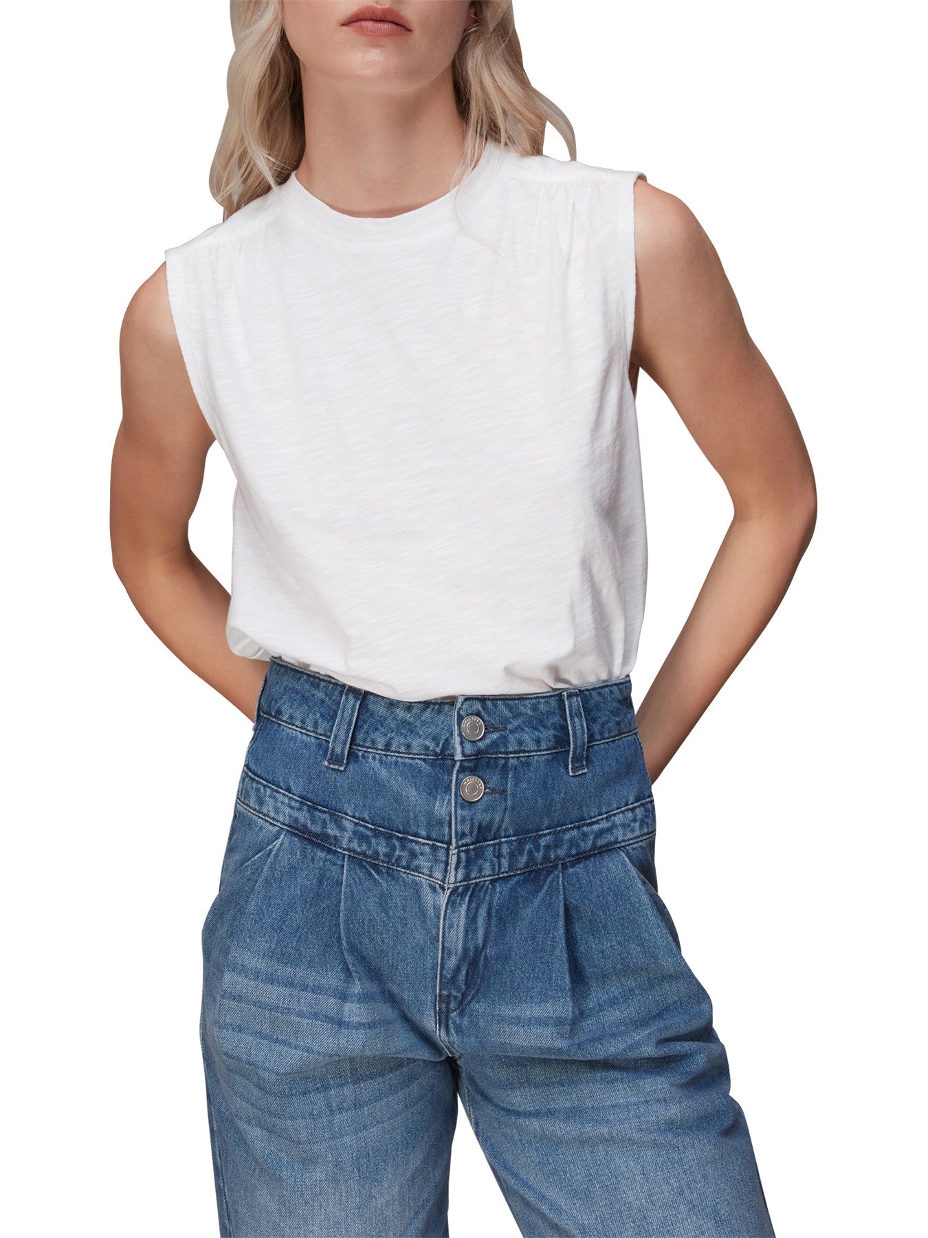 Gathered Shoulder Tank