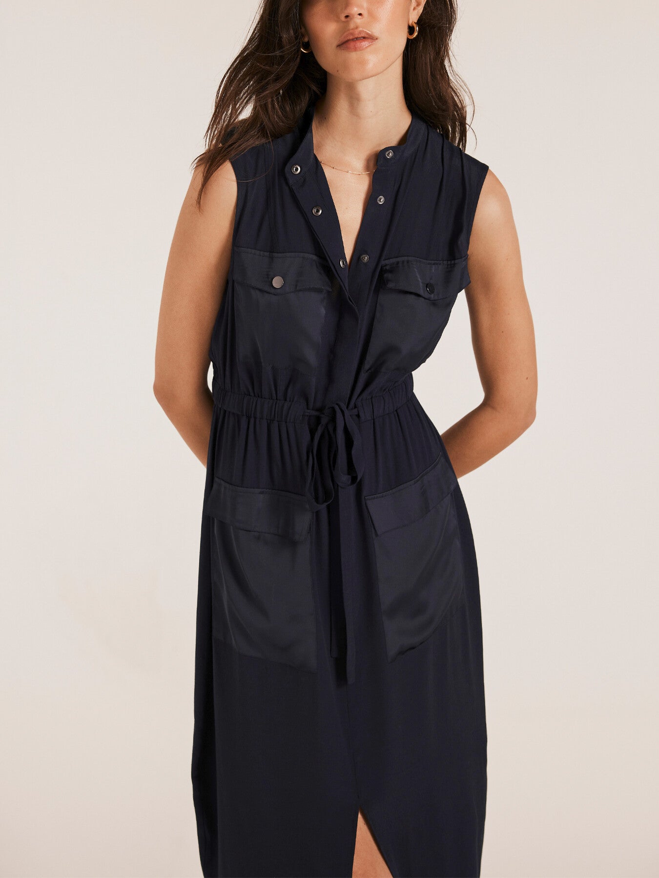 Utility Midi Shirt Dress