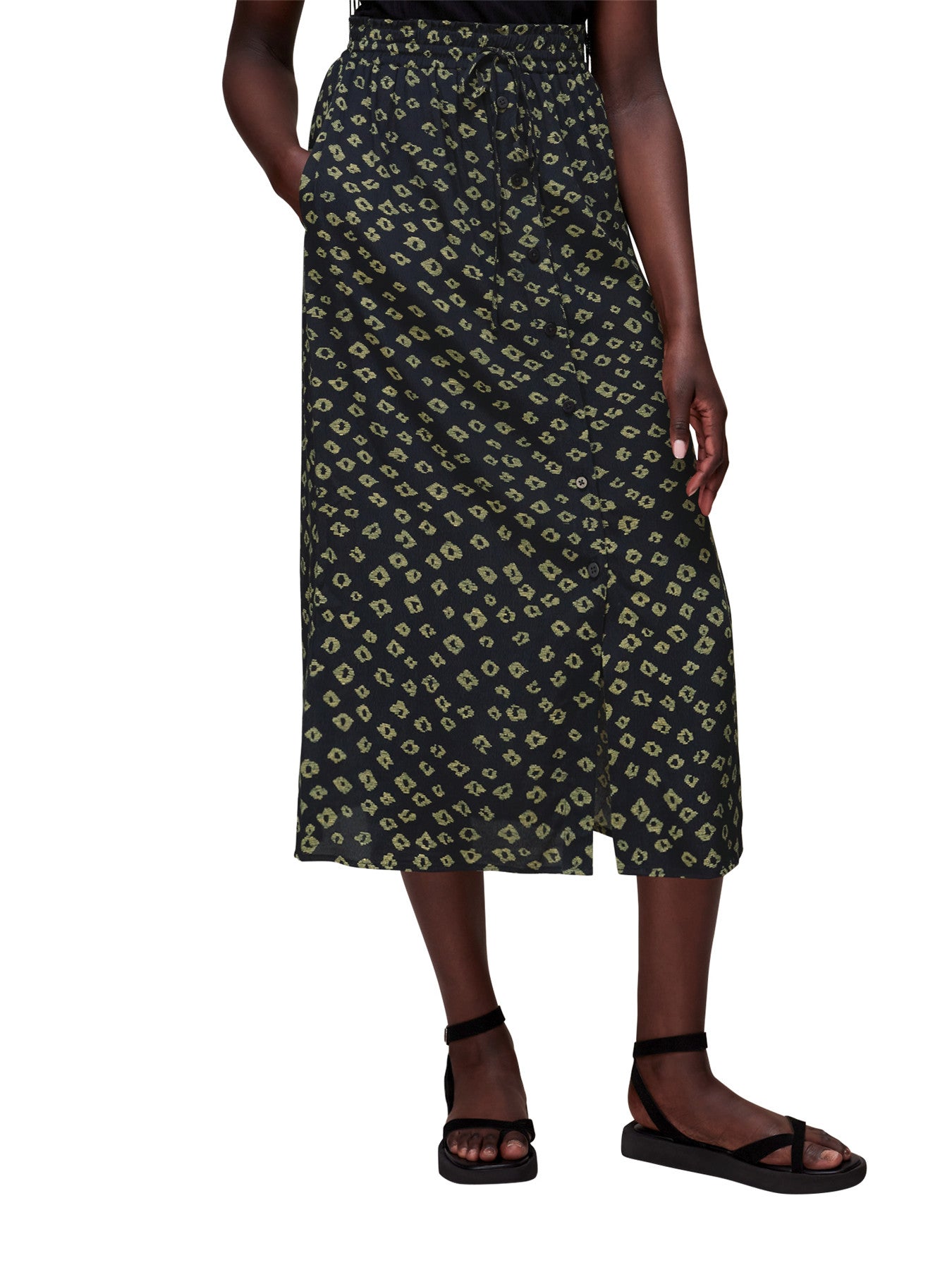 Abstract Gem Print Skirt
