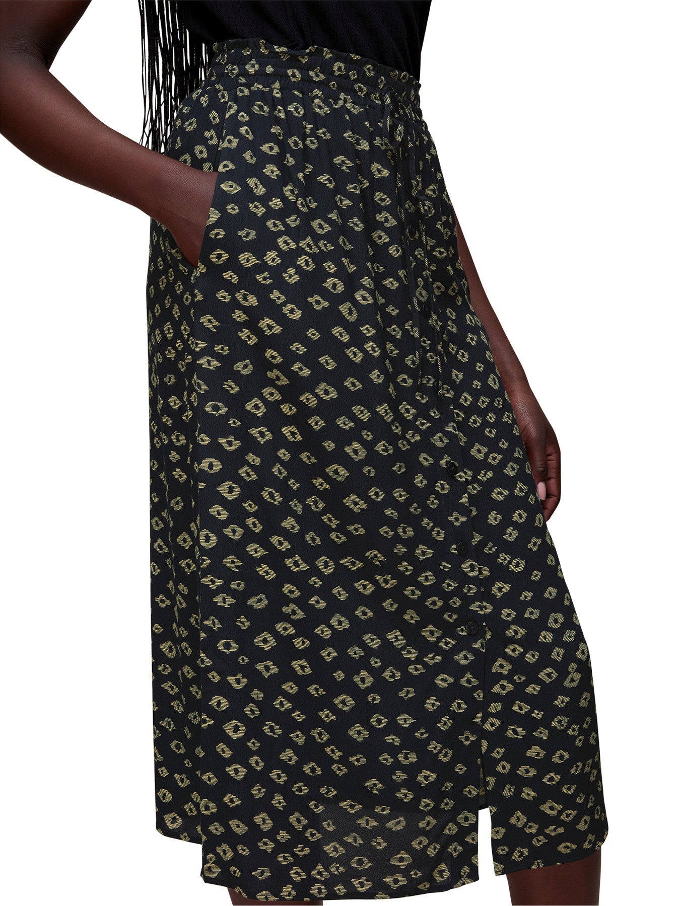 Abstract Gem Print Skirt