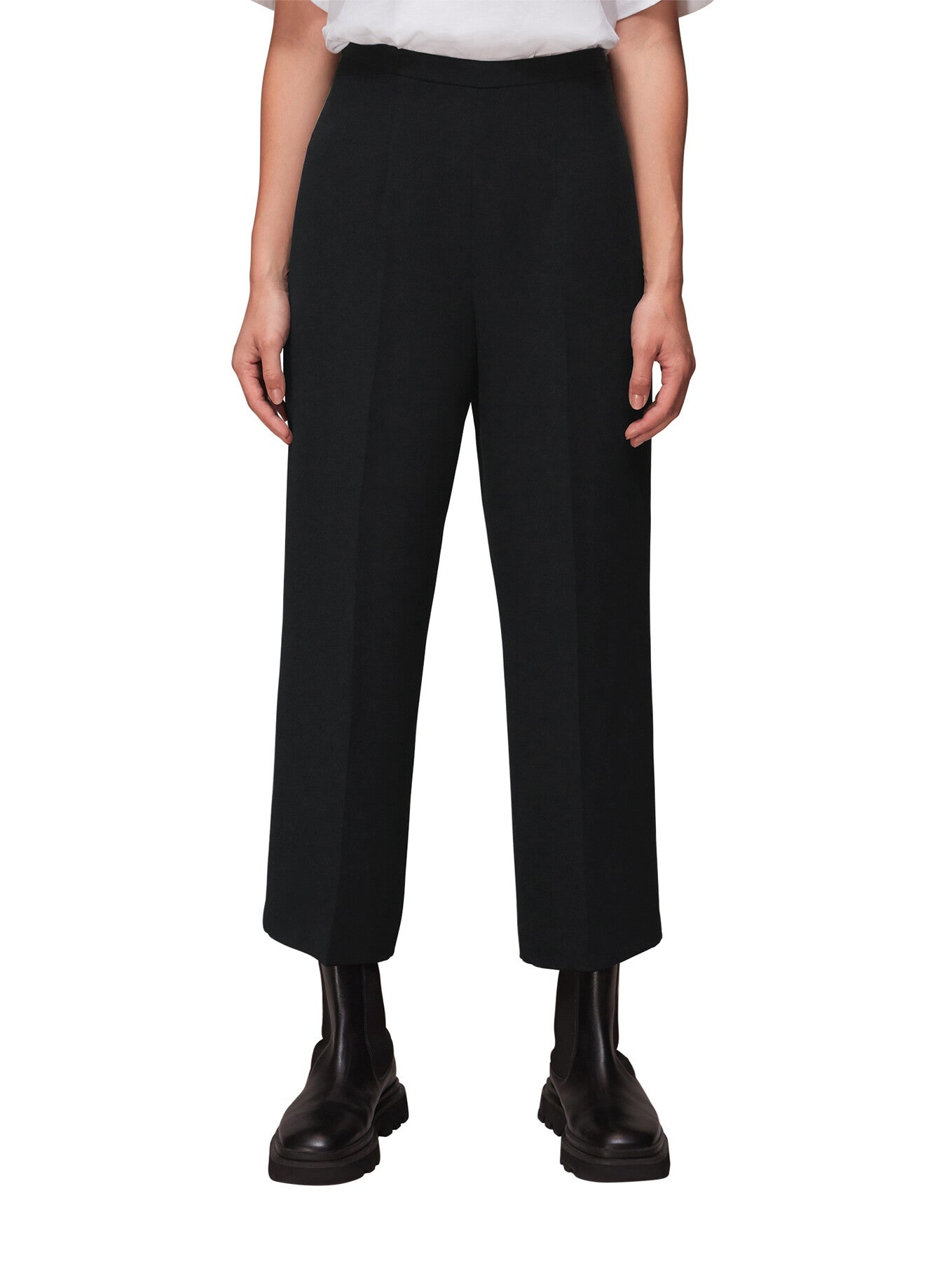 Wide Leg Cropped Trouser