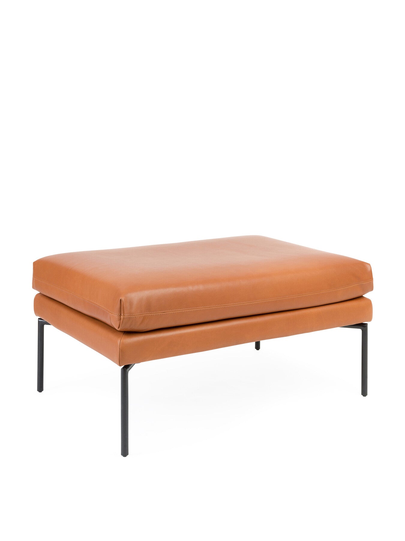 Matera Ottoman Daino Leather Treacle