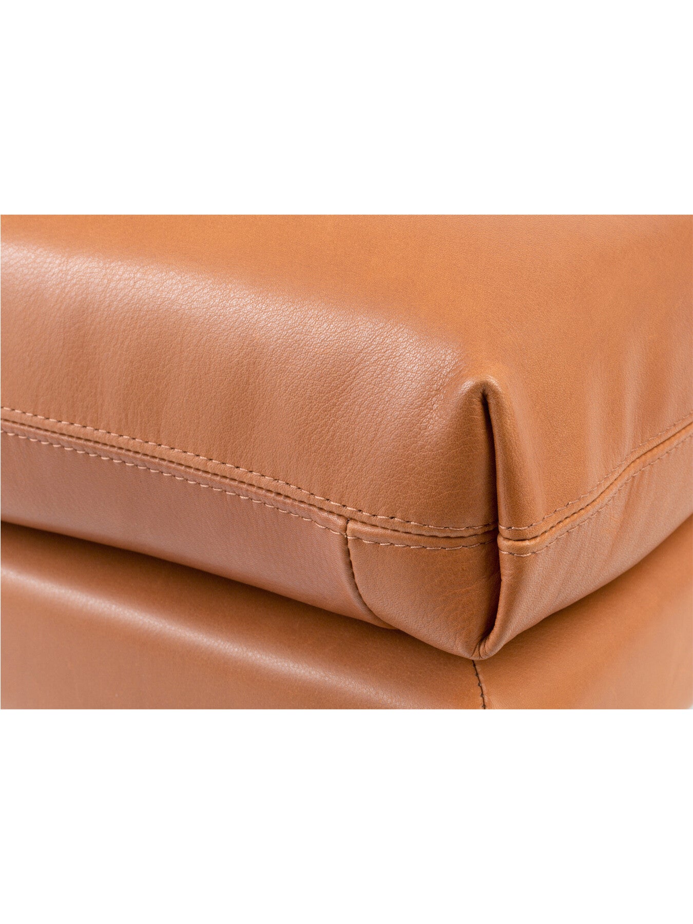 Matera Ottoman Daino Leather Treacle