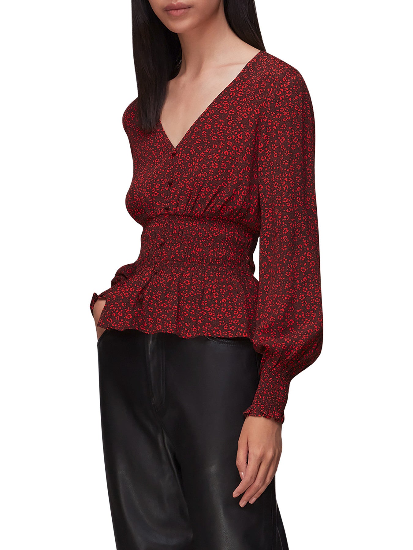 Pansy Dot Jenny Peplum Top