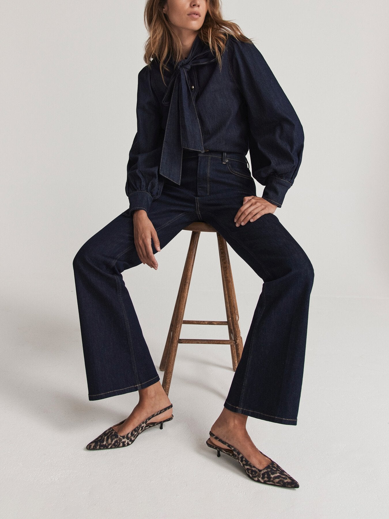 Dark Indigo Flare Jeans