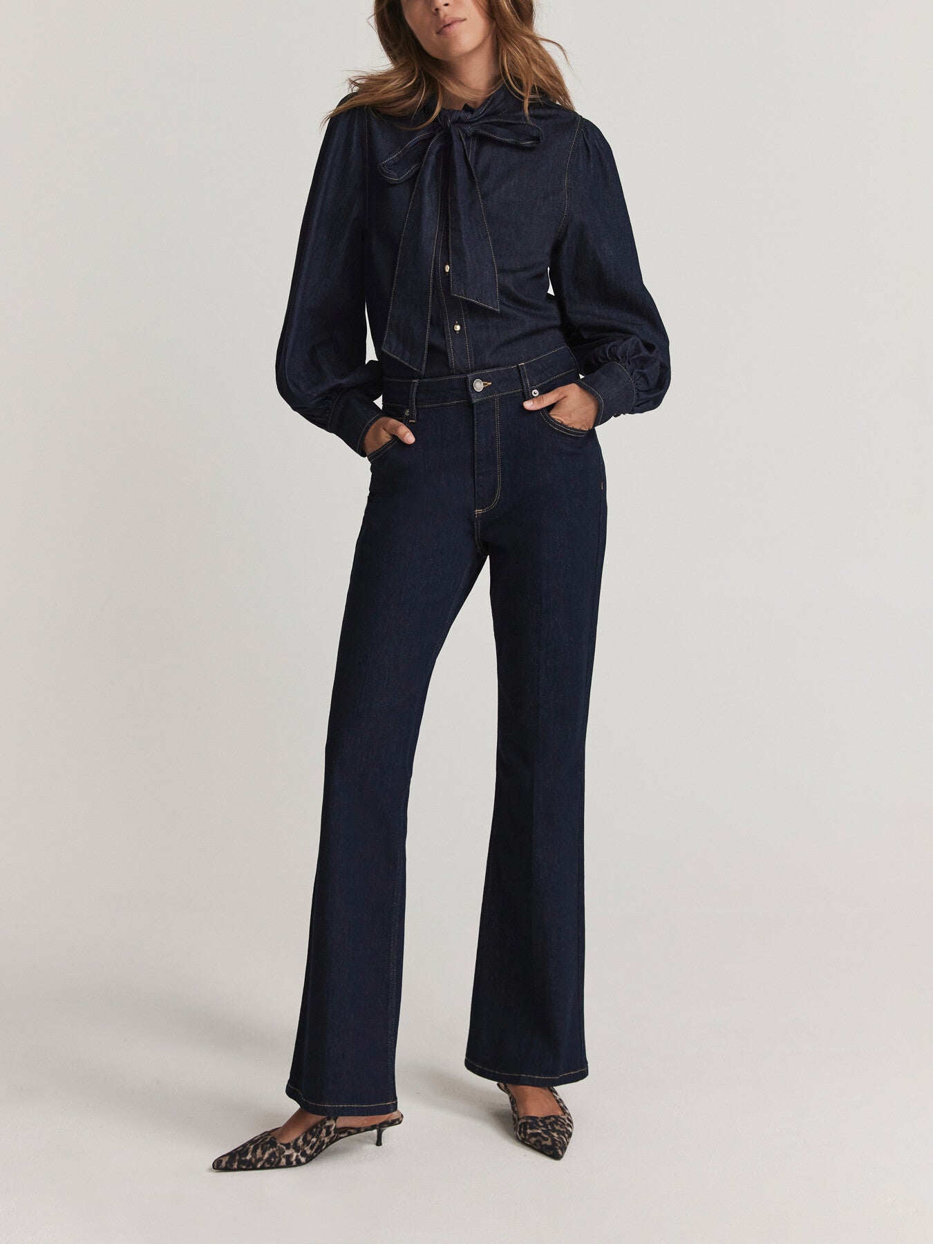 Dark Indigo Flare Jeans