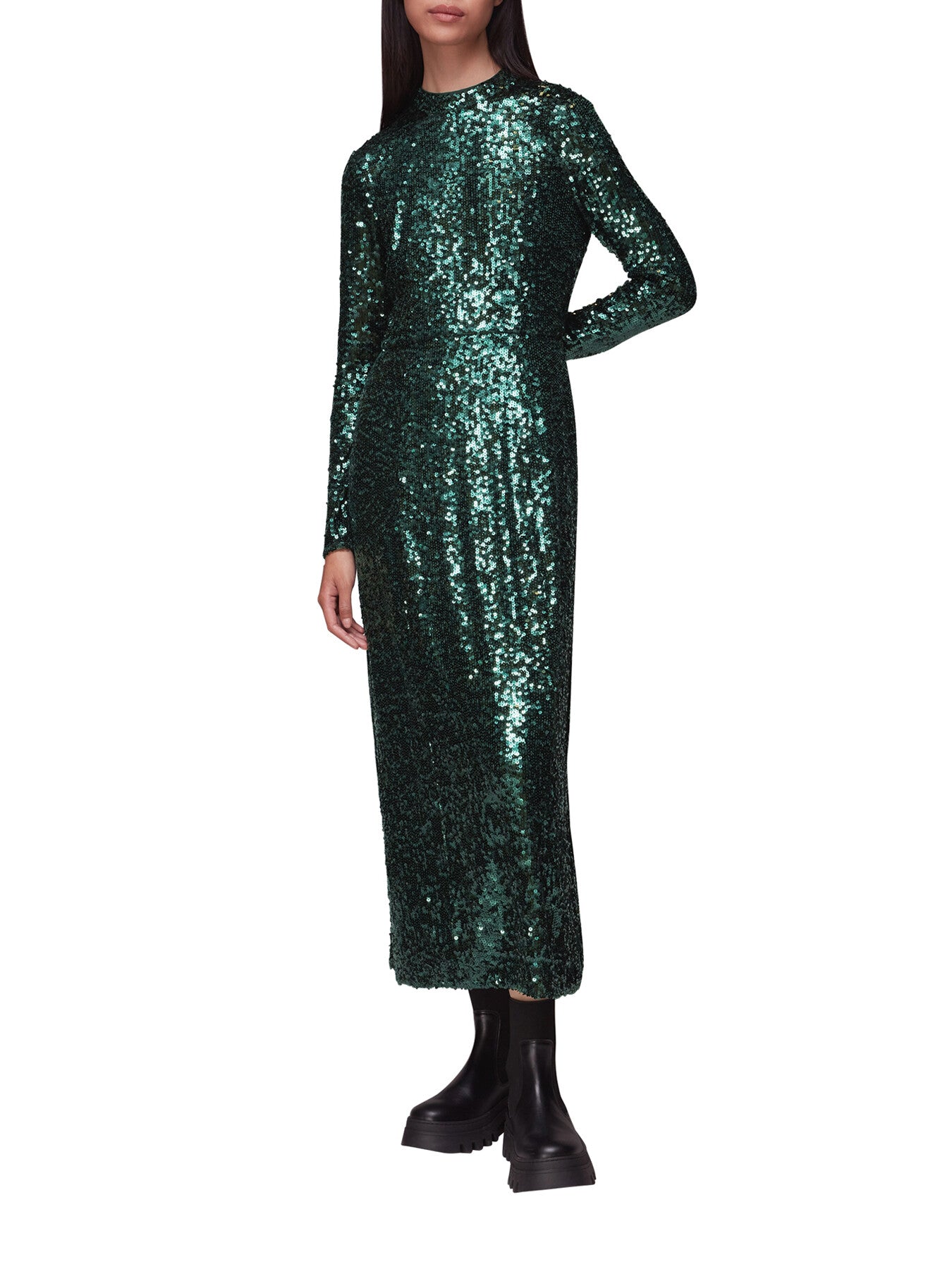 Minimal Sequin Midi Dress