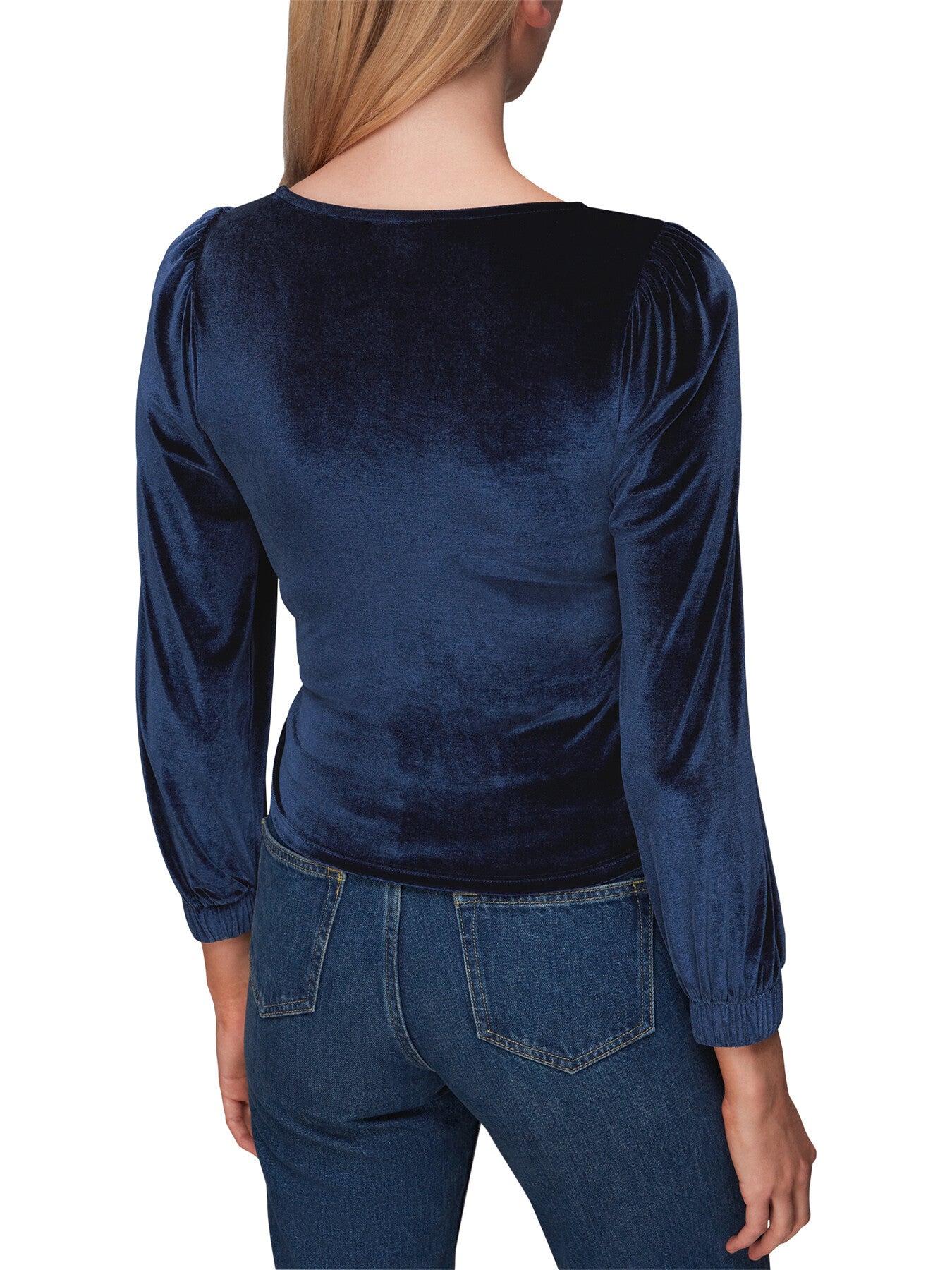 Velvet V Neck Wrap Top