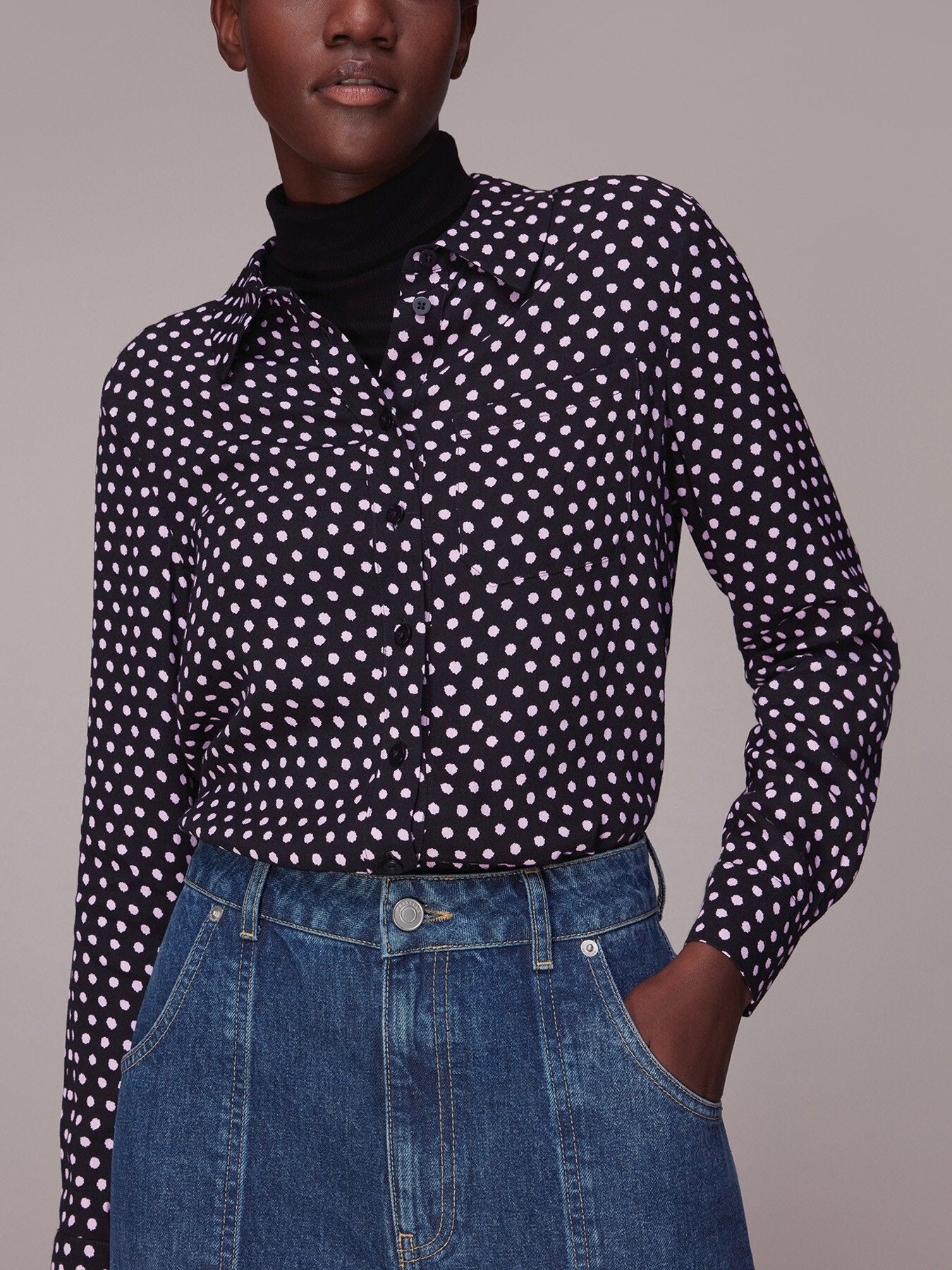 Dotted Spot Print Shirt
