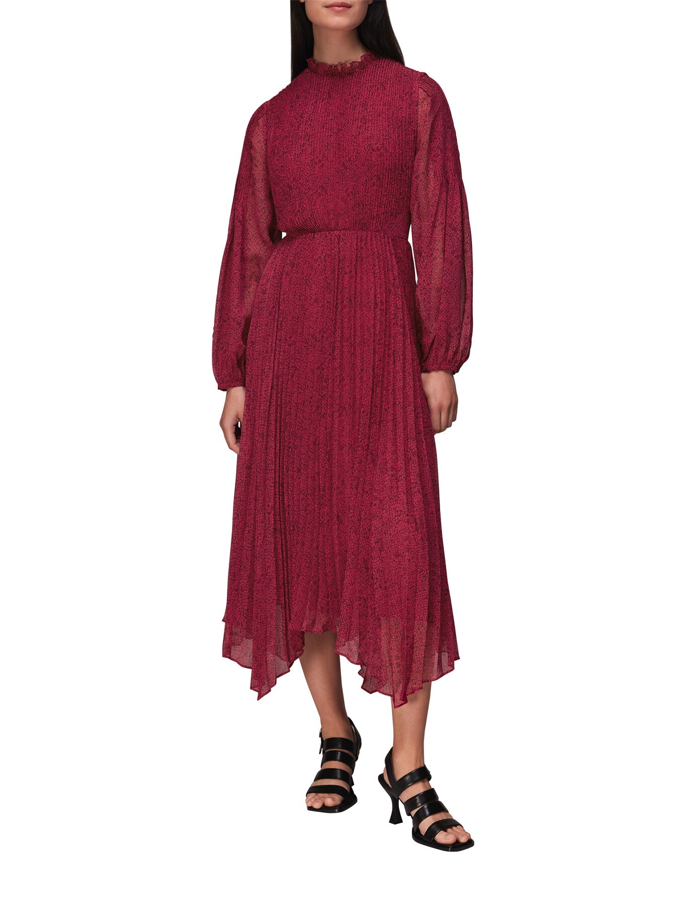 Abstract Snake Plisse Dress
