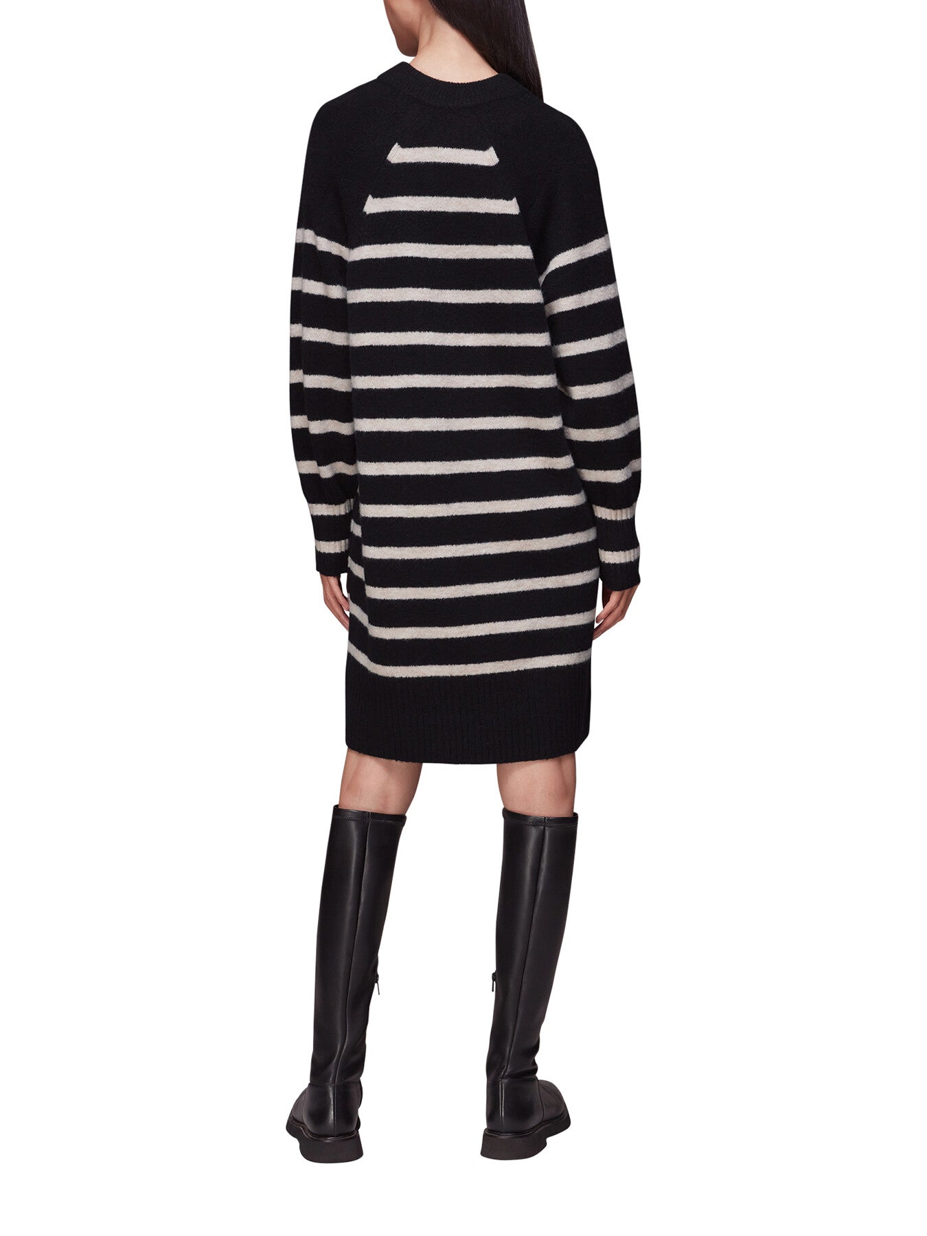 Stripe Crew Neck Knit Dress