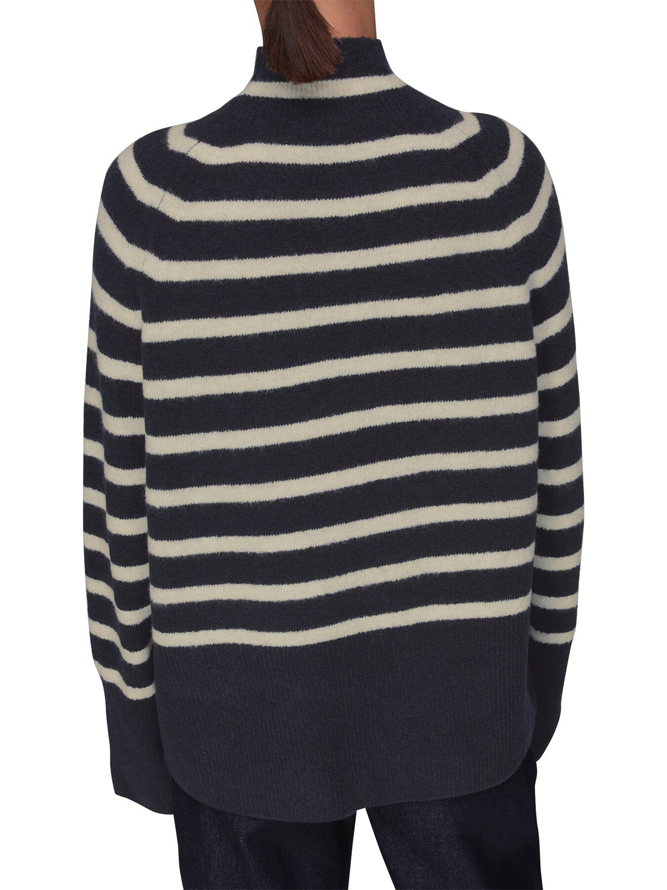 Stripe Funnel Neck Jumper