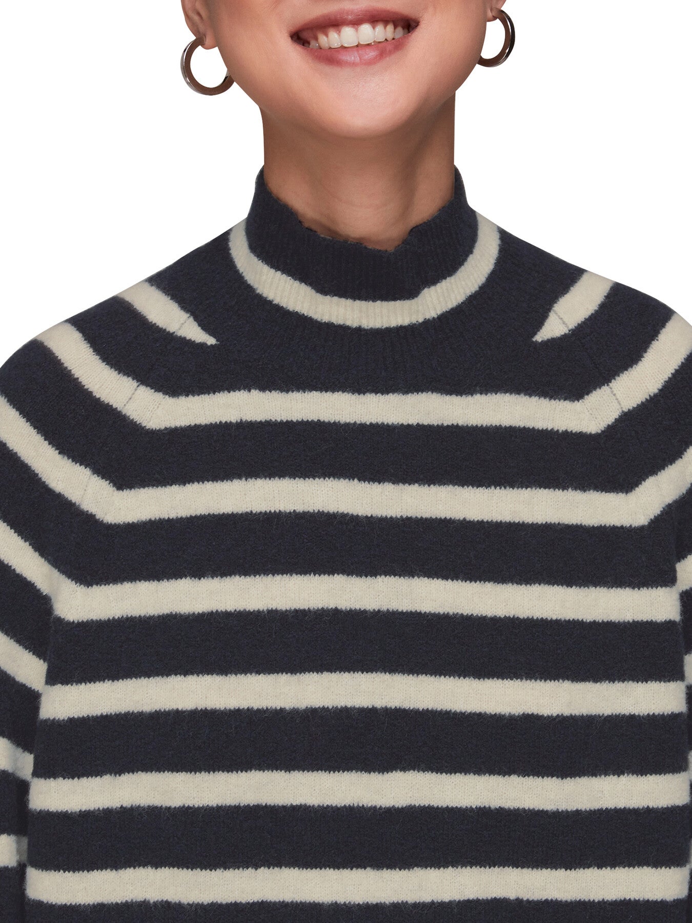 Stripe Funnel Neck Jumper