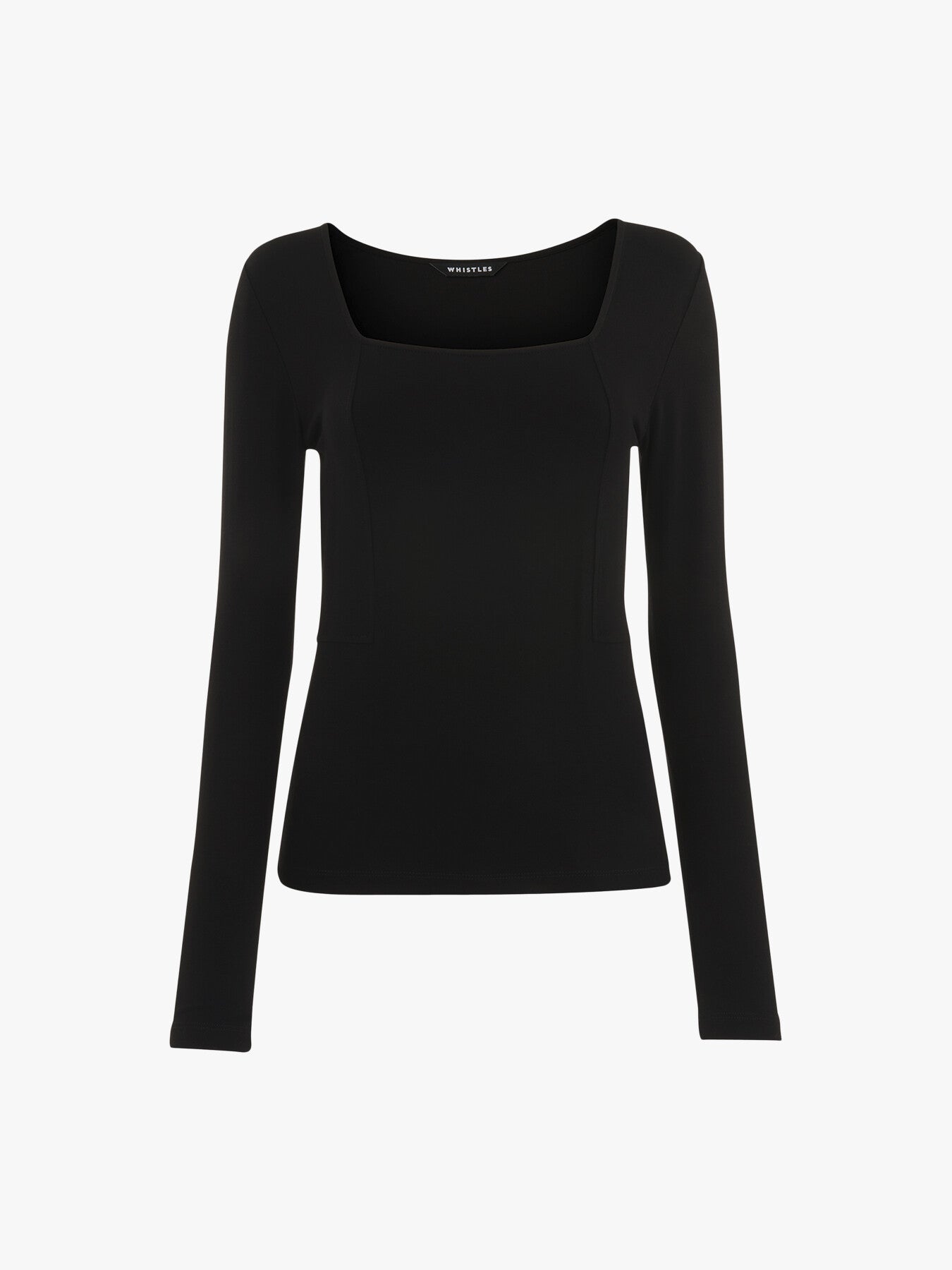 Square Neck Long Sleeve Top