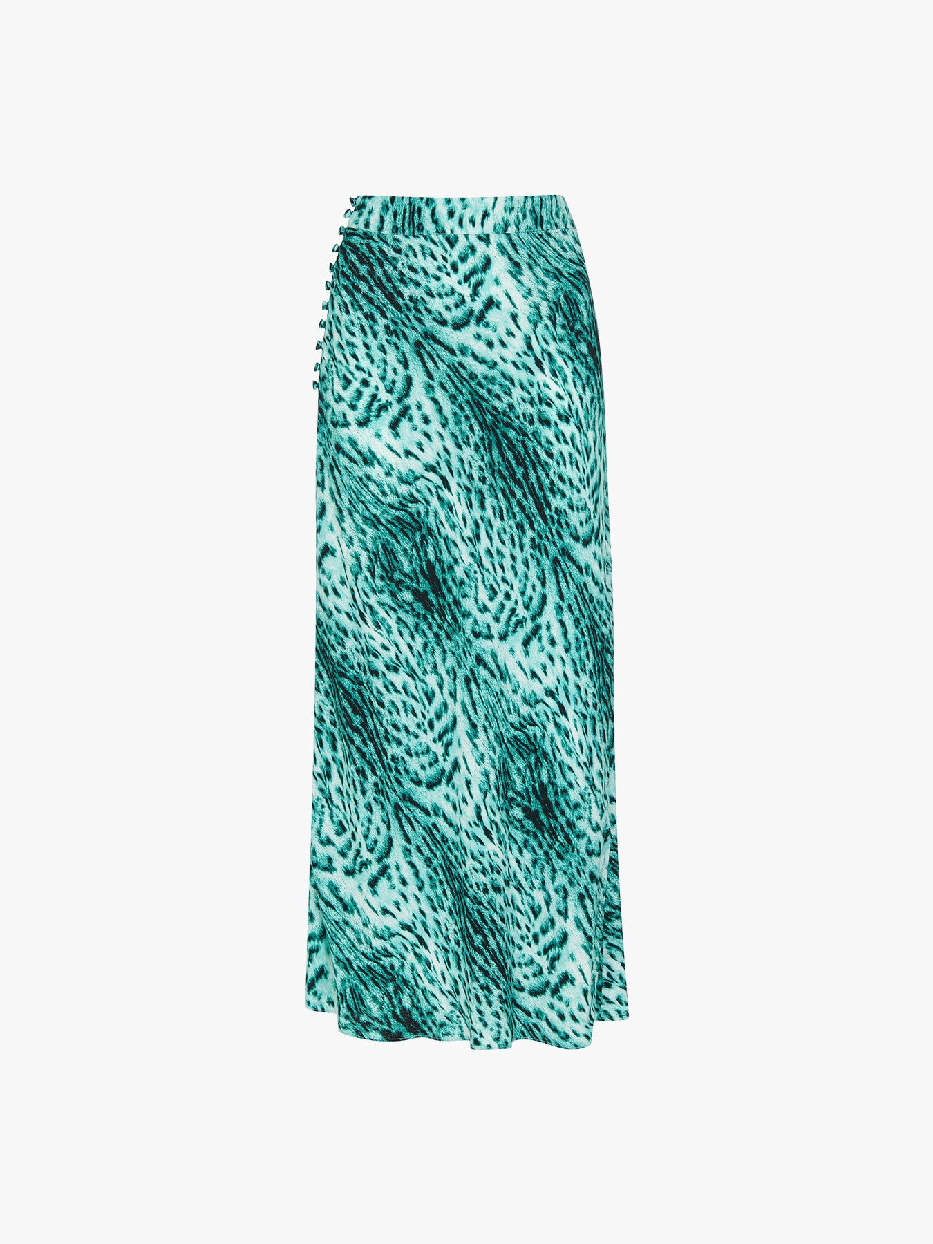Brushed Leopard Bias Cut Skirt