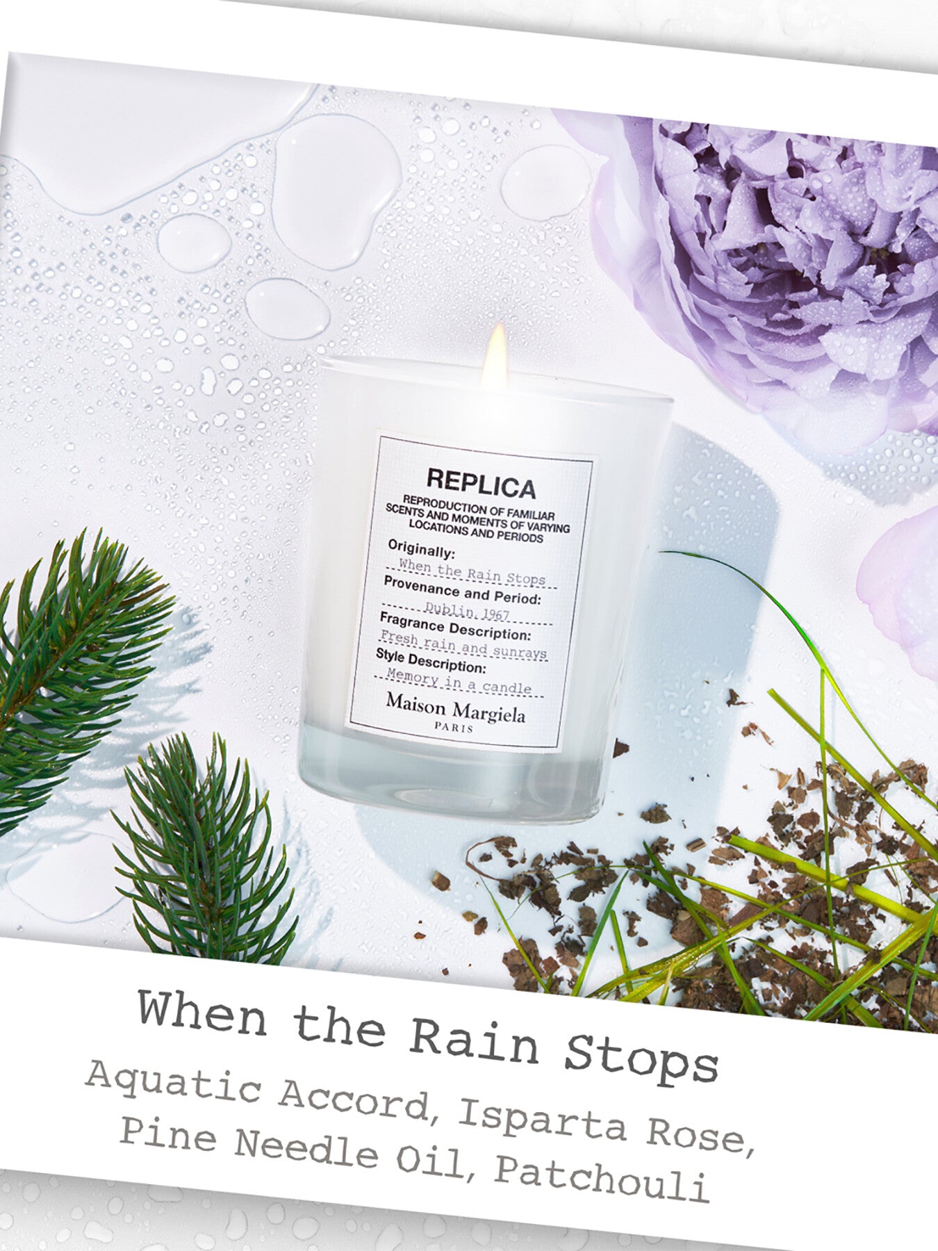 Replica When The Rain Stops Candle 165g